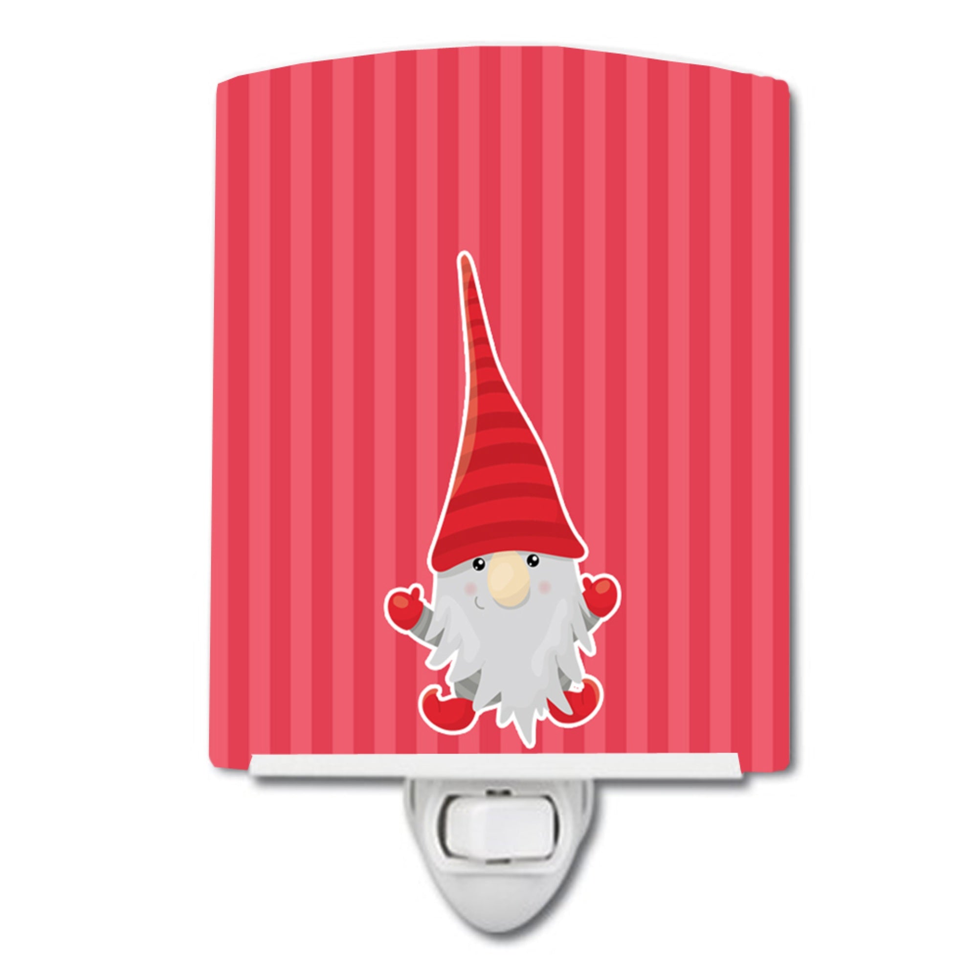  inchCarolines Treasures Christmas Gnome Ceramic Night Light, Happy, Red, 6 inch inch x 4 inch inch inch