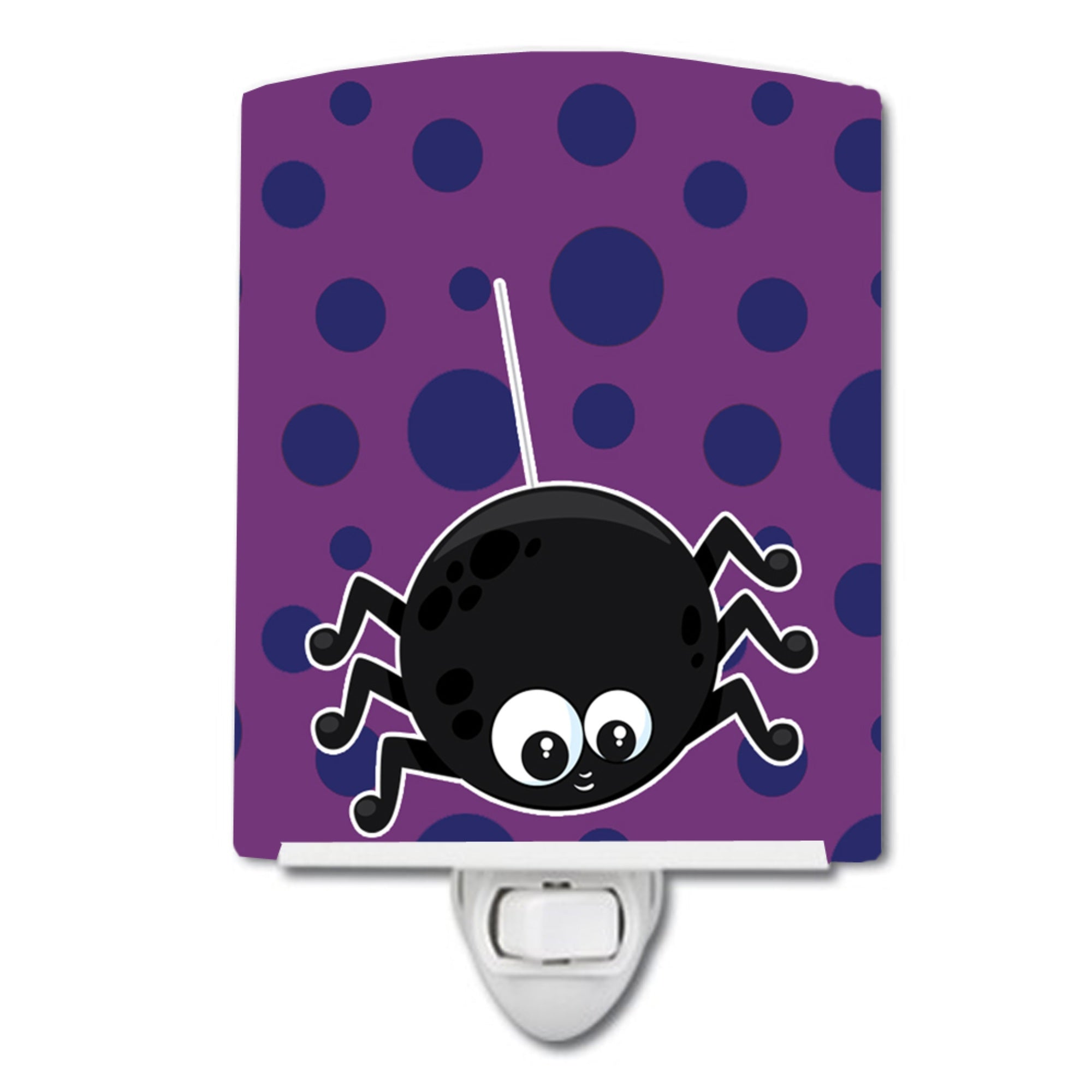  inchCarolines Treasures Halloween Ceramic Night Light, Spider, Purple, 6 inch inch x 4 inch inch inch