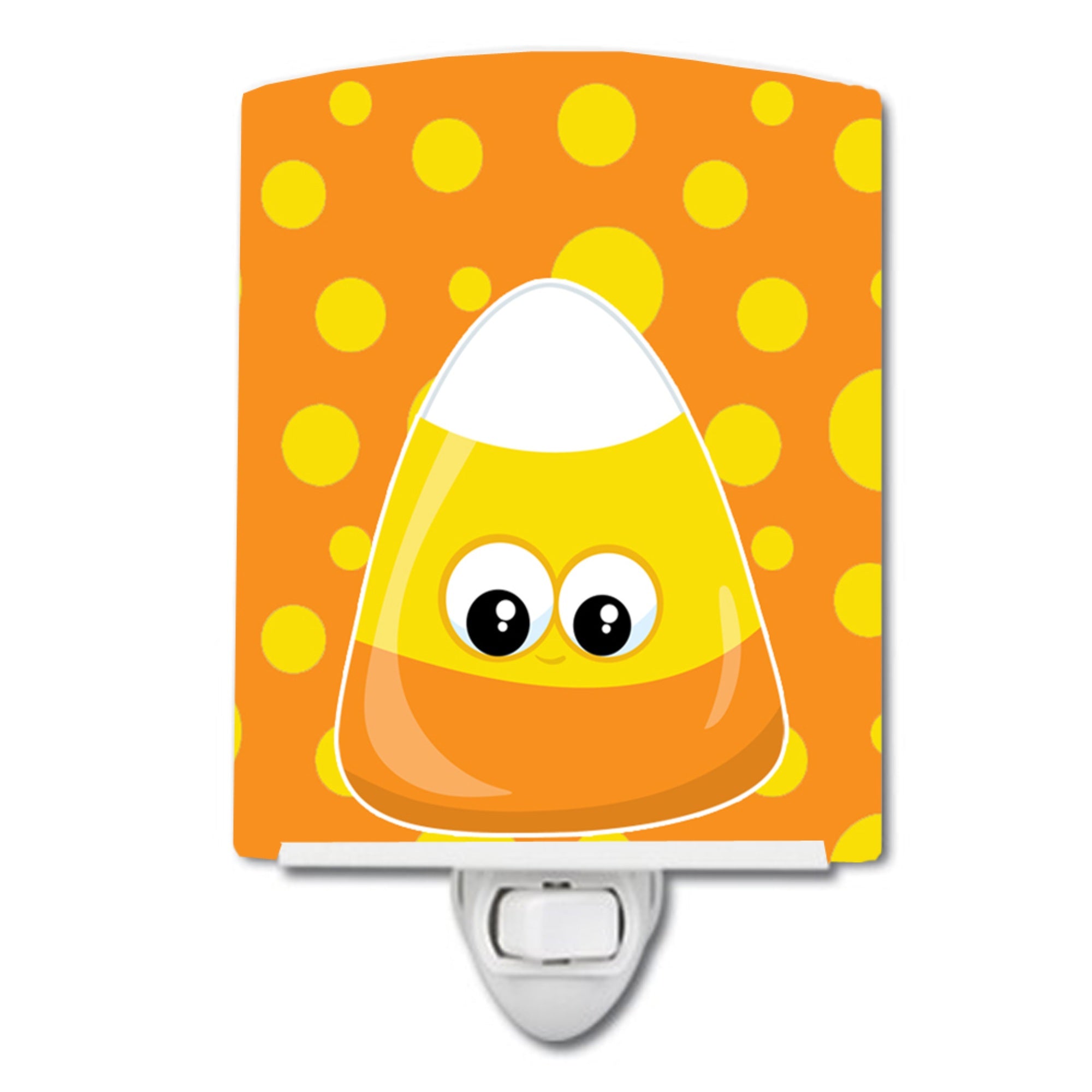  inchCarolines Treasures Halloween Ceramic Night Light, Candy Corn, Orange, 6 inch inch x 4 inch inch inch