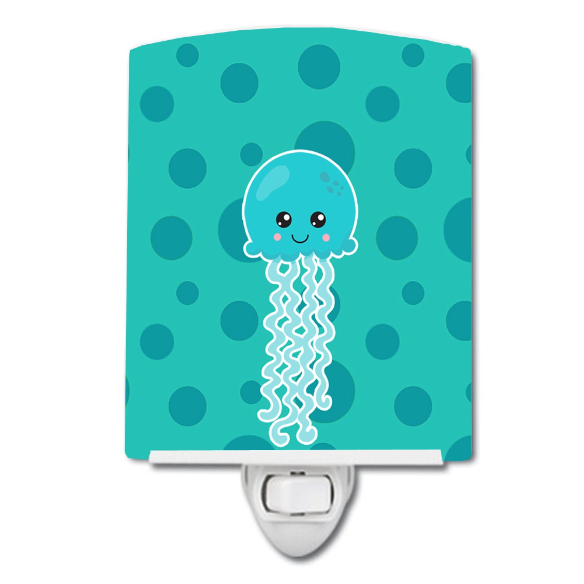  inchCarolines Treasures Ocean Jellyfish Ceramic Night Light, Blue, 6 inch inch x 4 inch inch inch