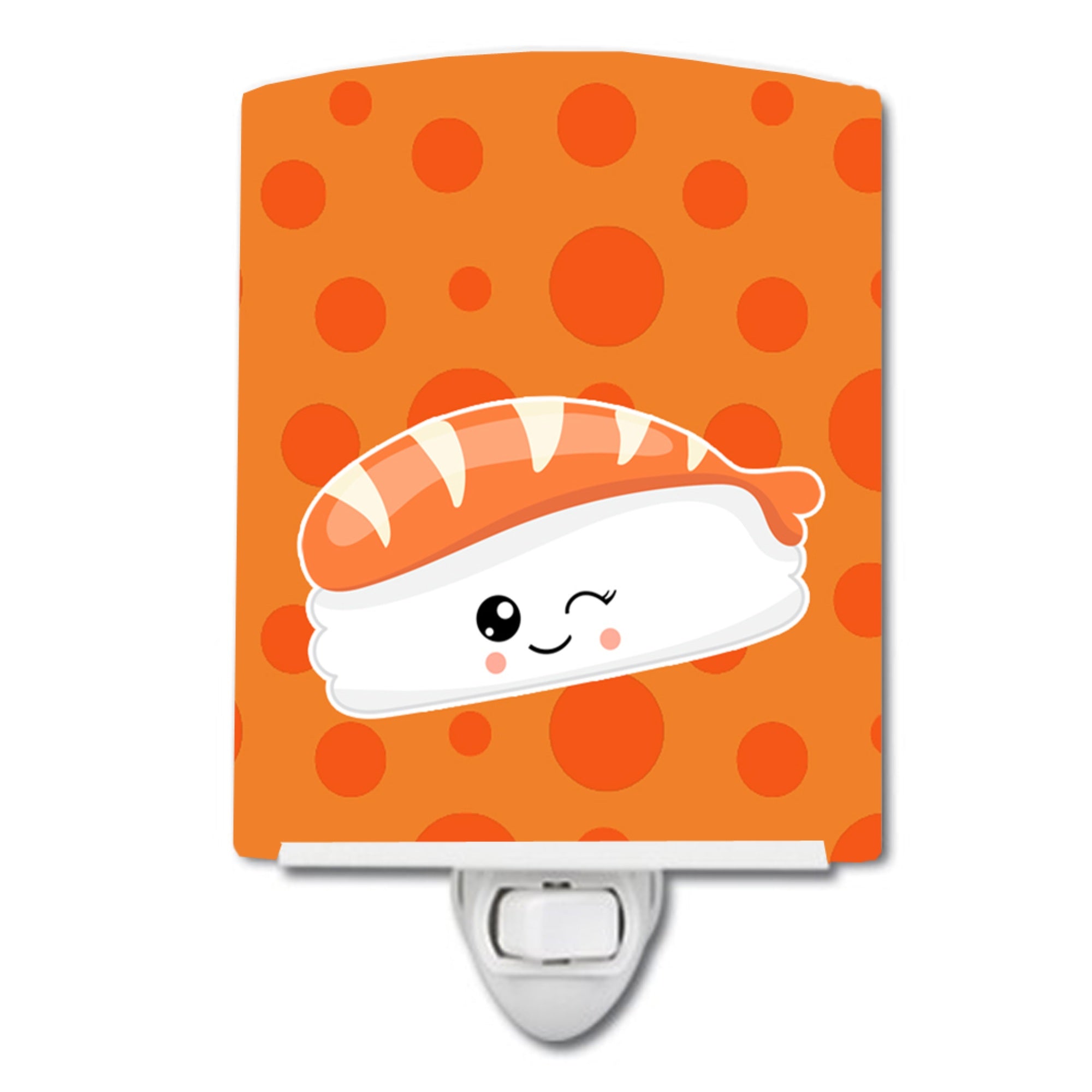  inchCarolines Treasures Sushi Sashimi Ceramic Night Light, Orange, 6 inch inch x 4 inch inch inch