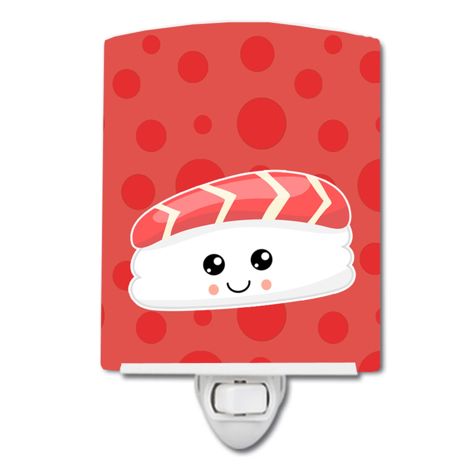  inchCarolines Treasures Sushi Ceramic Night Light, Tuna Sashimi, Red, 6 inch inch x 4 inch inch inch