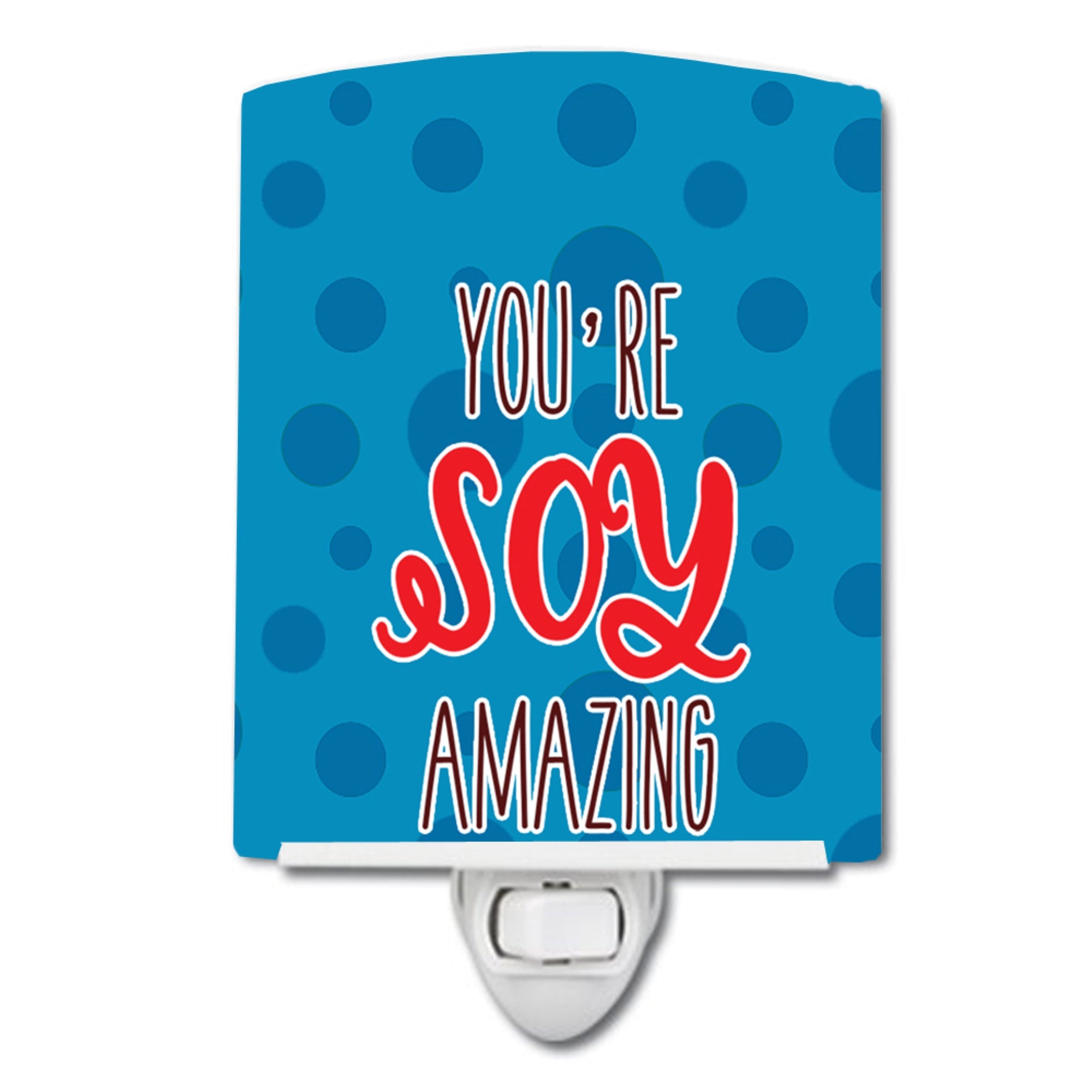  inchCarolines Treasures Sushi Ceramic Night Light, Youre Soy Amazing, Blue, 6 inch inch x 4 inch inch inch