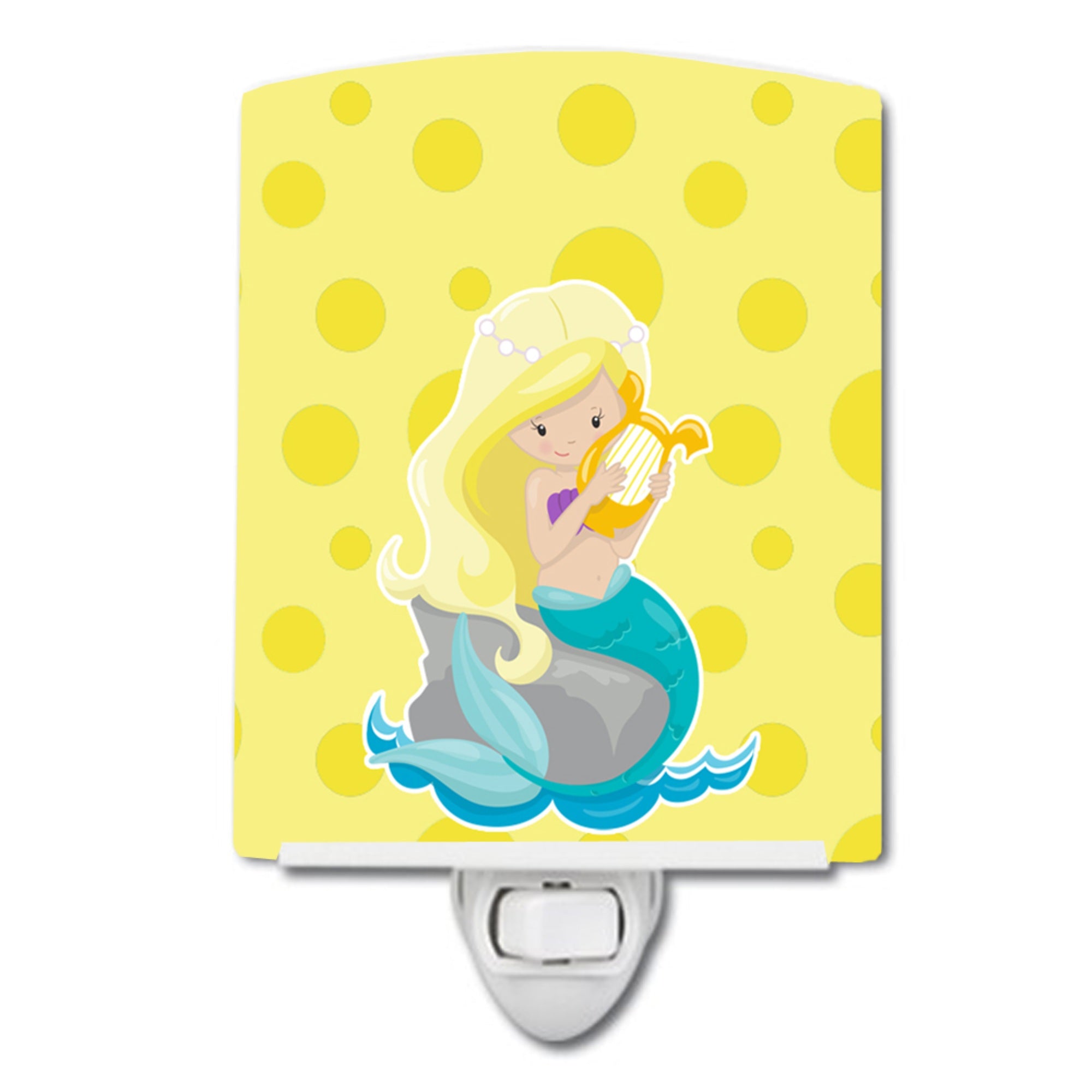  inchCarolines Treasures Beach Mermaid Ceramic Night Light, Blonde Hair Toni, Yellow, 6 inch inch x 4 inch inch inch
