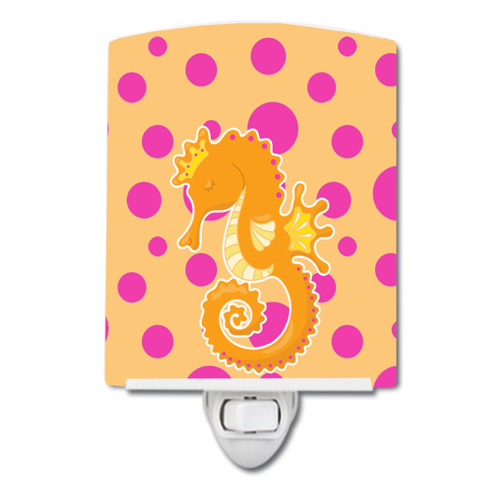  inchCarolines Treasures Beach Ceramic Night Light, Seahorse Multicolor, 6 inch inch x 4 inch inch inch