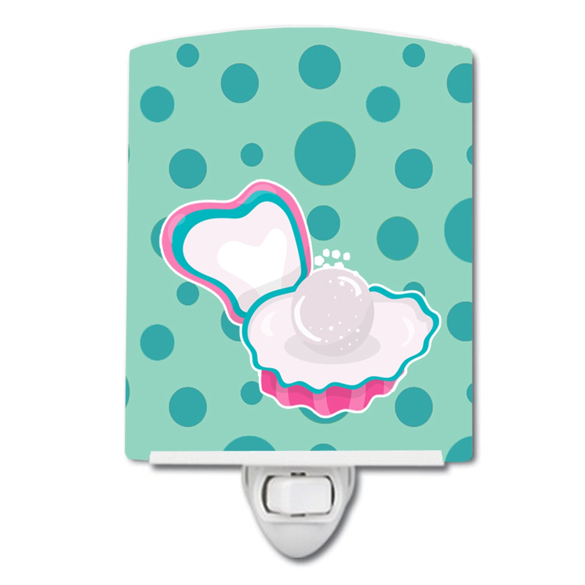  inchCarolines Treasures Beach Ceramic Night Light, Pearl, Blue, 6 inch inch x 4 inch inch inch