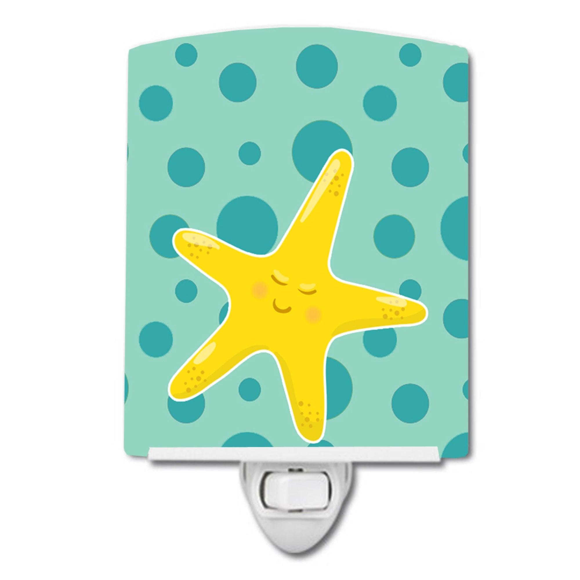 inchCarolines Treasures Beach Ceramic Night Light, Starfish, Blue, 6 inch inch x 4 inch inch inch