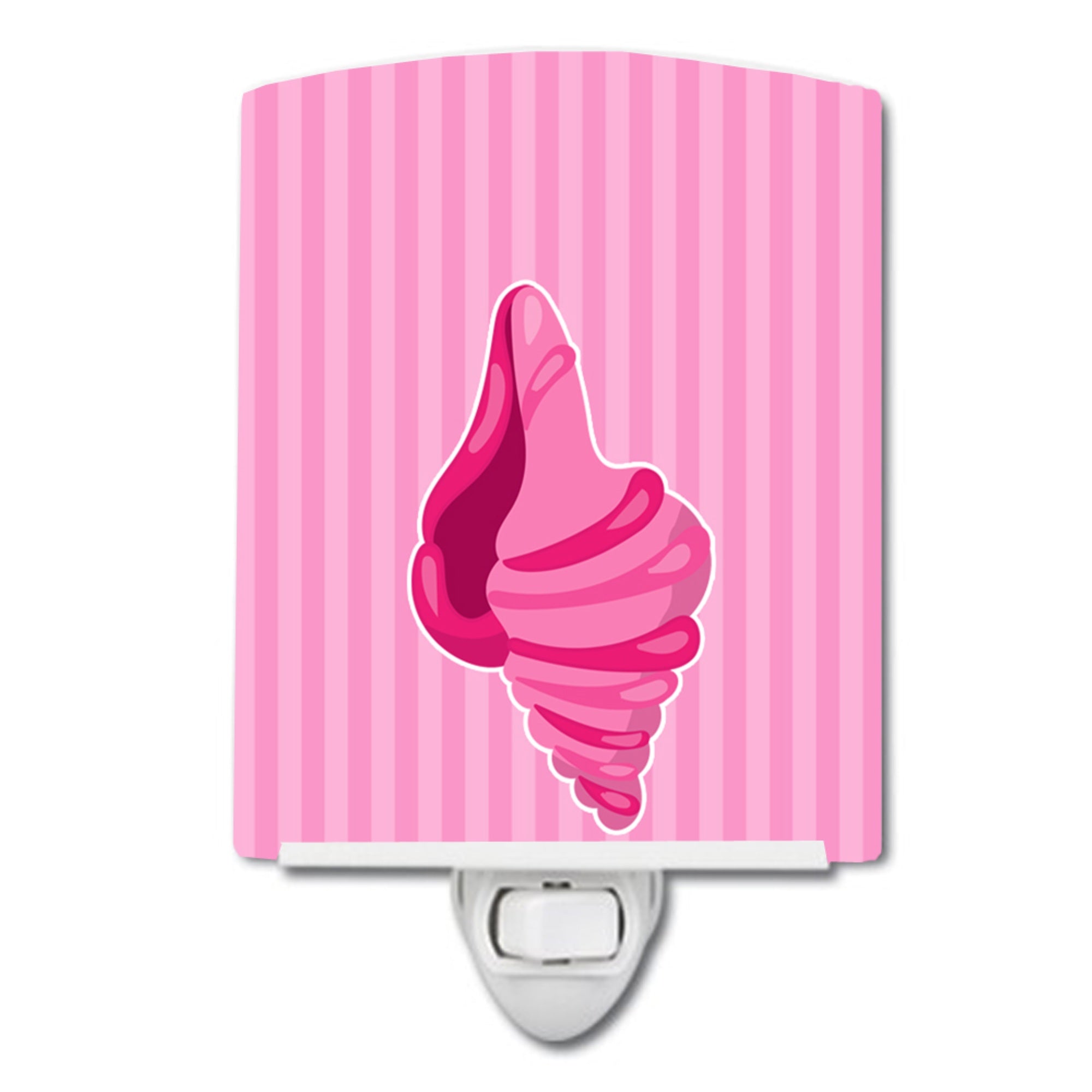  inchCarolines Treasures Beach Shell Ceramic Night Light, Pink, 6 inch inch x 4 inch inch inch