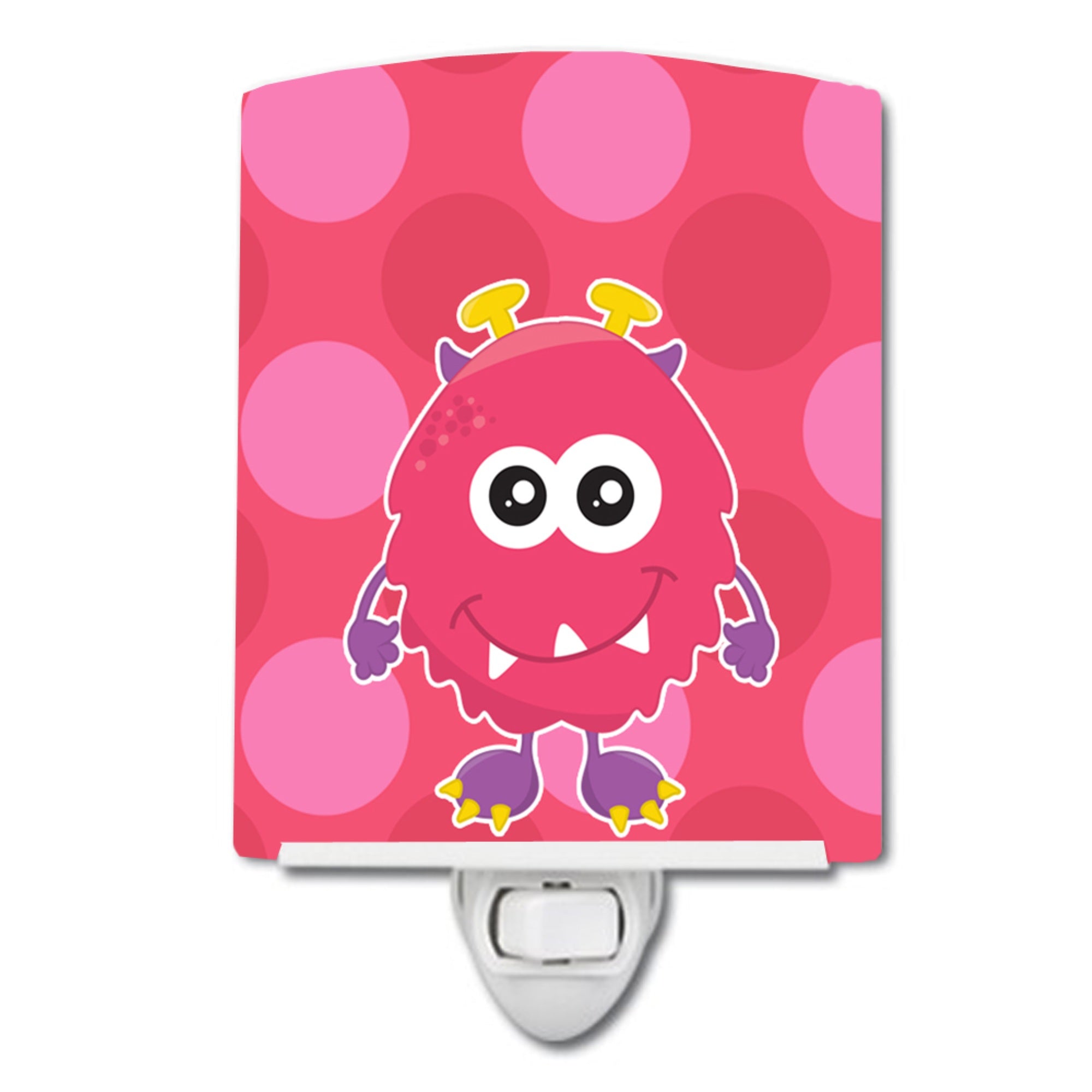  inchCarolines Treasures Monster Ceramic Night Light, Bly, Pink, 6 inch inch x 4 inch inch inch