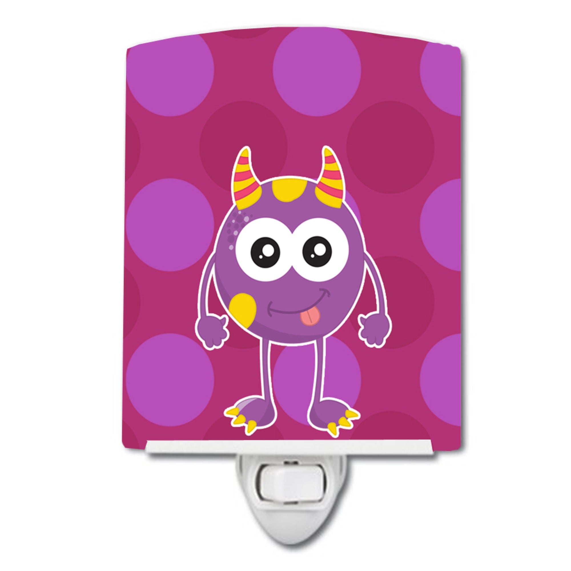  inchCarolines Treasures Monster Ceramic Night Light, Purple, 6 inch inch x 4 inch inch inch