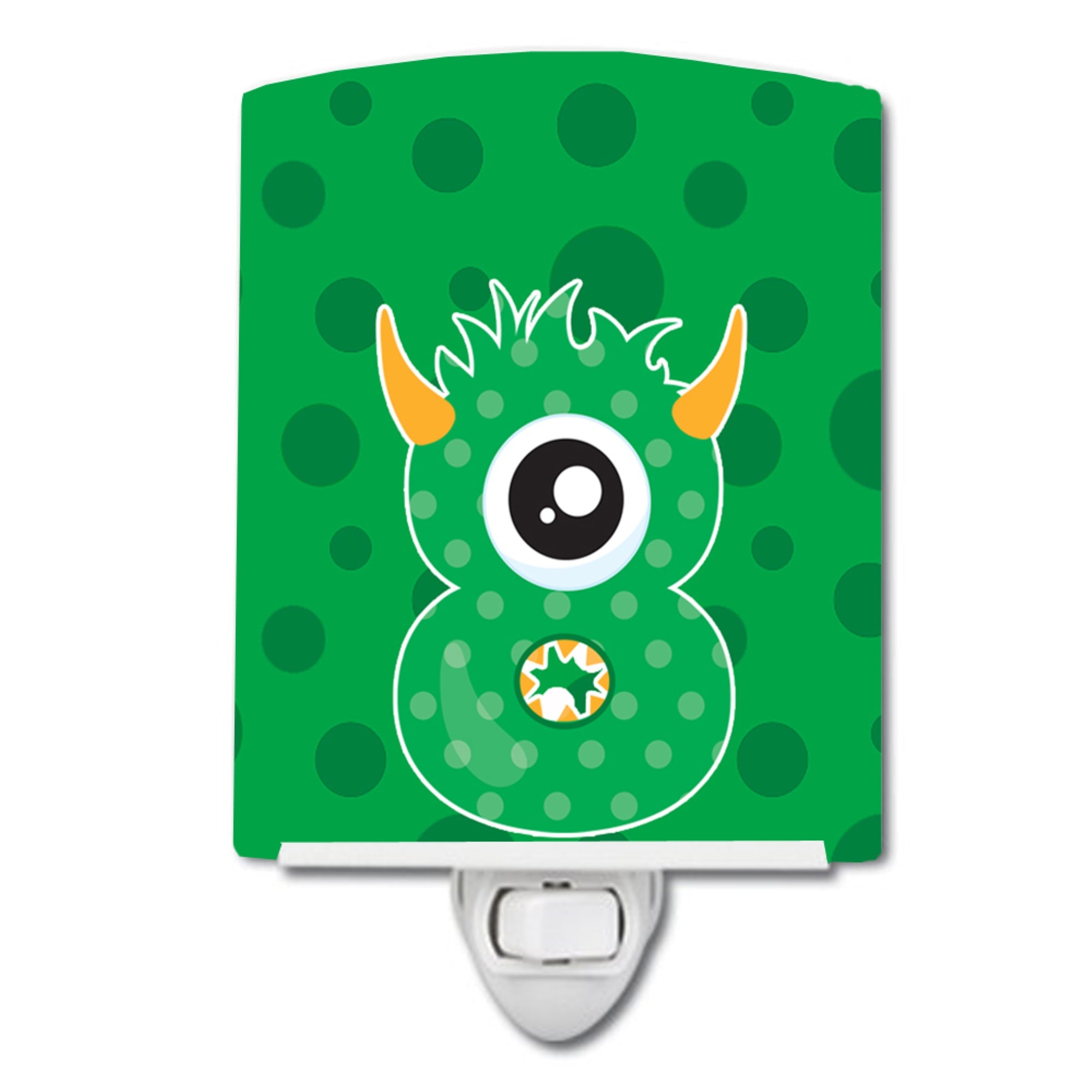  inchCarolines Treasures Monster Ceramic Night Light, Month 8, Green, 6 inch inch x 4 inch inch inch