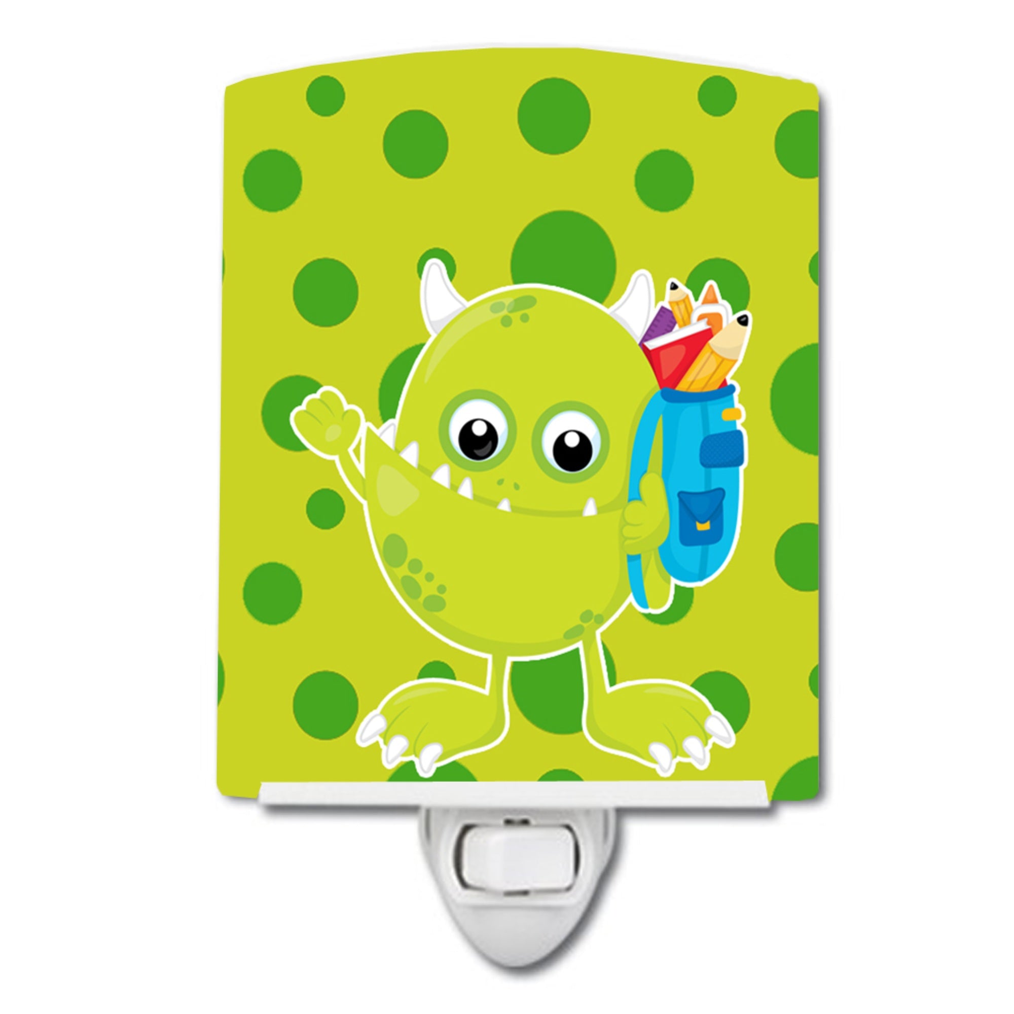  inchCarolines Treasures Monster Ceramic Night Light, Green, 6 inch inch x 4 inch inch inch