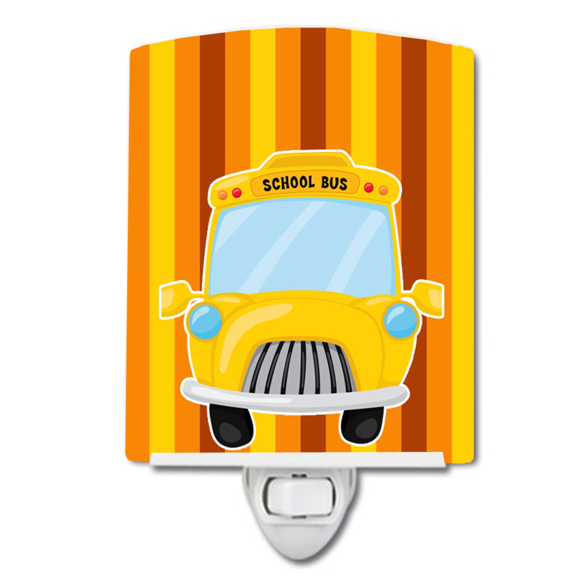  inchCarolines Treasures Back to School Ceramic Night Light, Bus, Blue, 6 inch inch x 4 inch inch inch