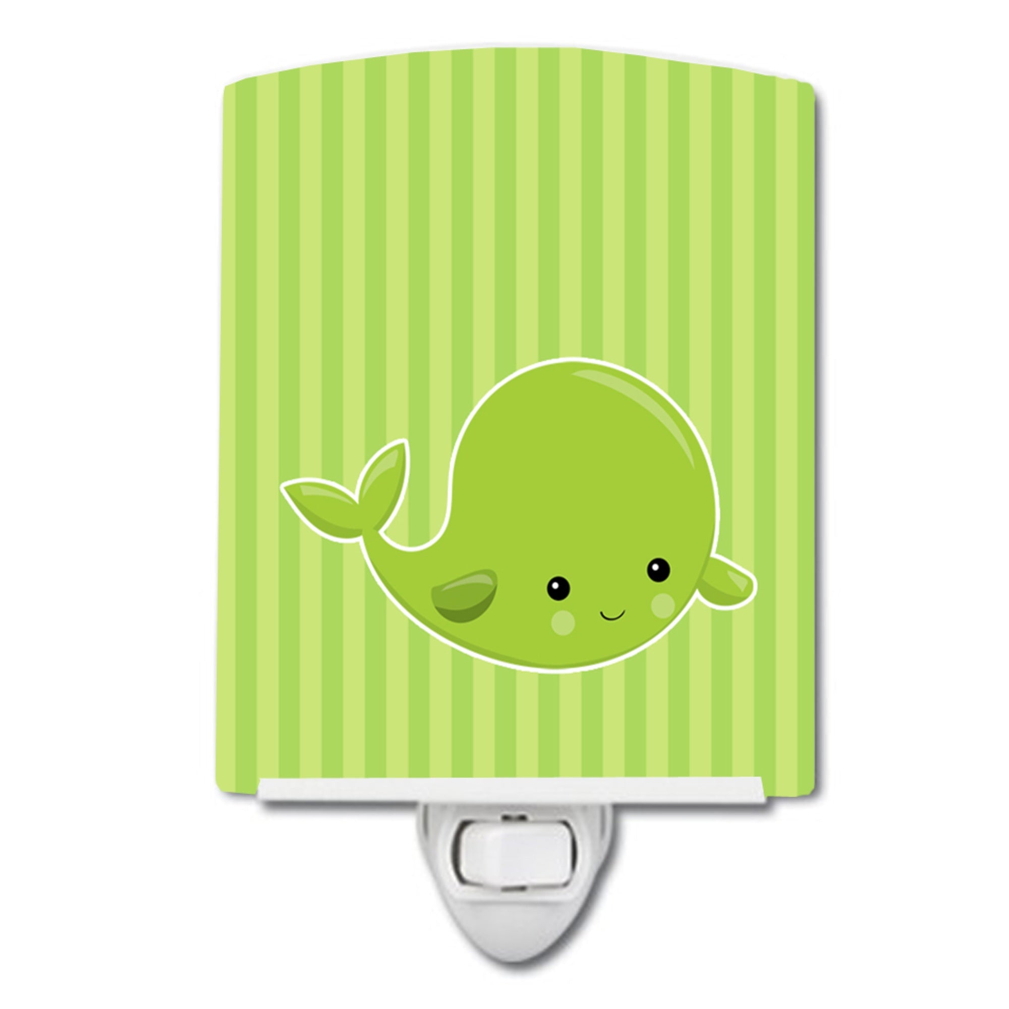  inchCarolines Treasures Nautical Whale Ceramic Night Light, Green, 6 inch inch x 4 inch inch inch