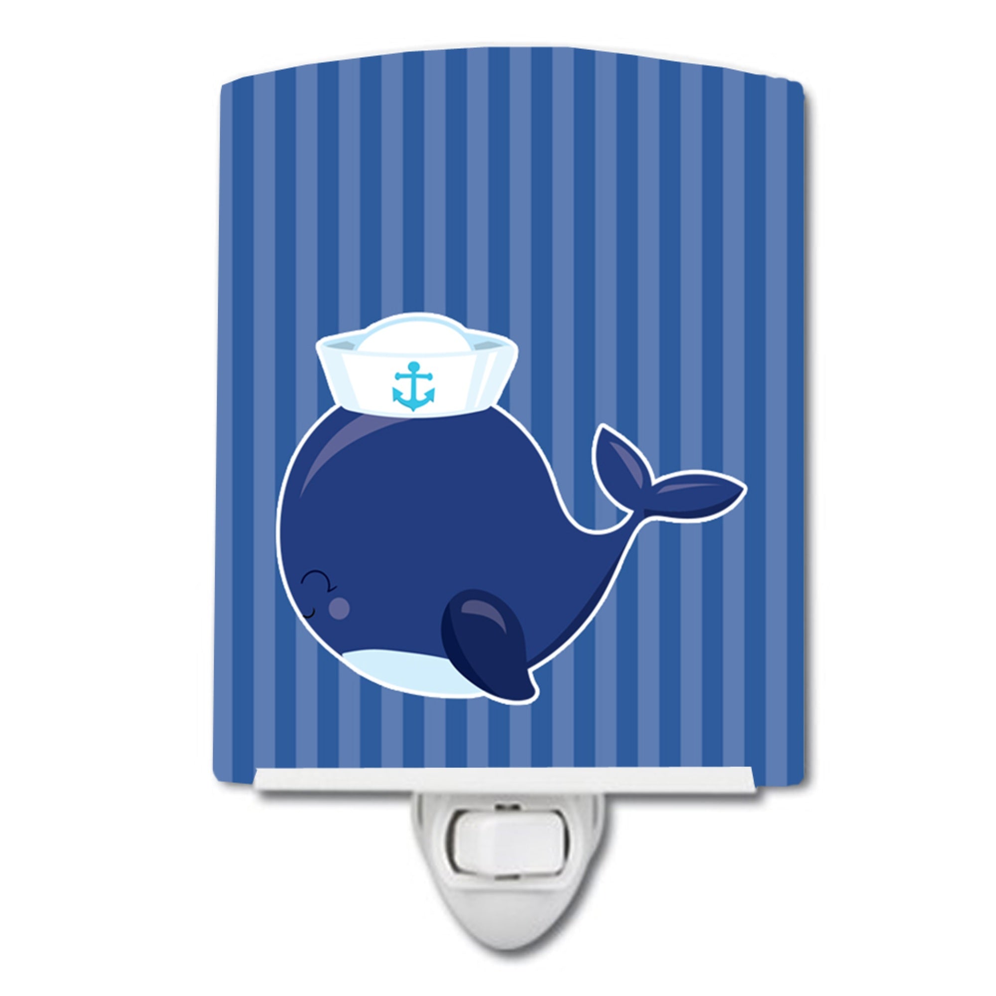  inchCarolines Treasures Nautical Whale Ceramic Night Light, Blue, 6 inch inch x 4 inch inch, BB8884CNL inch
