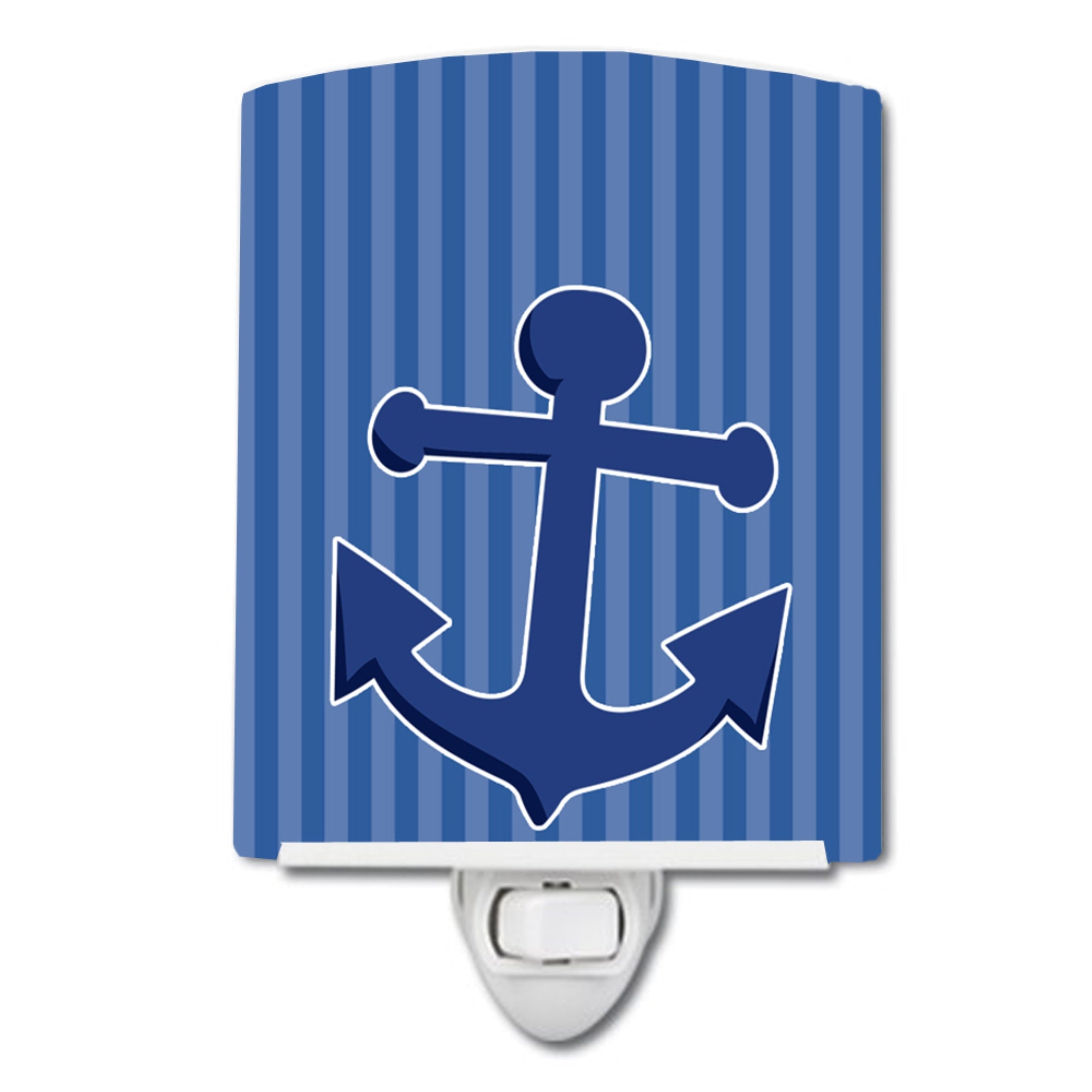  inchCarolines Treasures Nautical Anchor Ceramic Night Light, #1 Blue, 6 inch inch x 4 inch inch inch