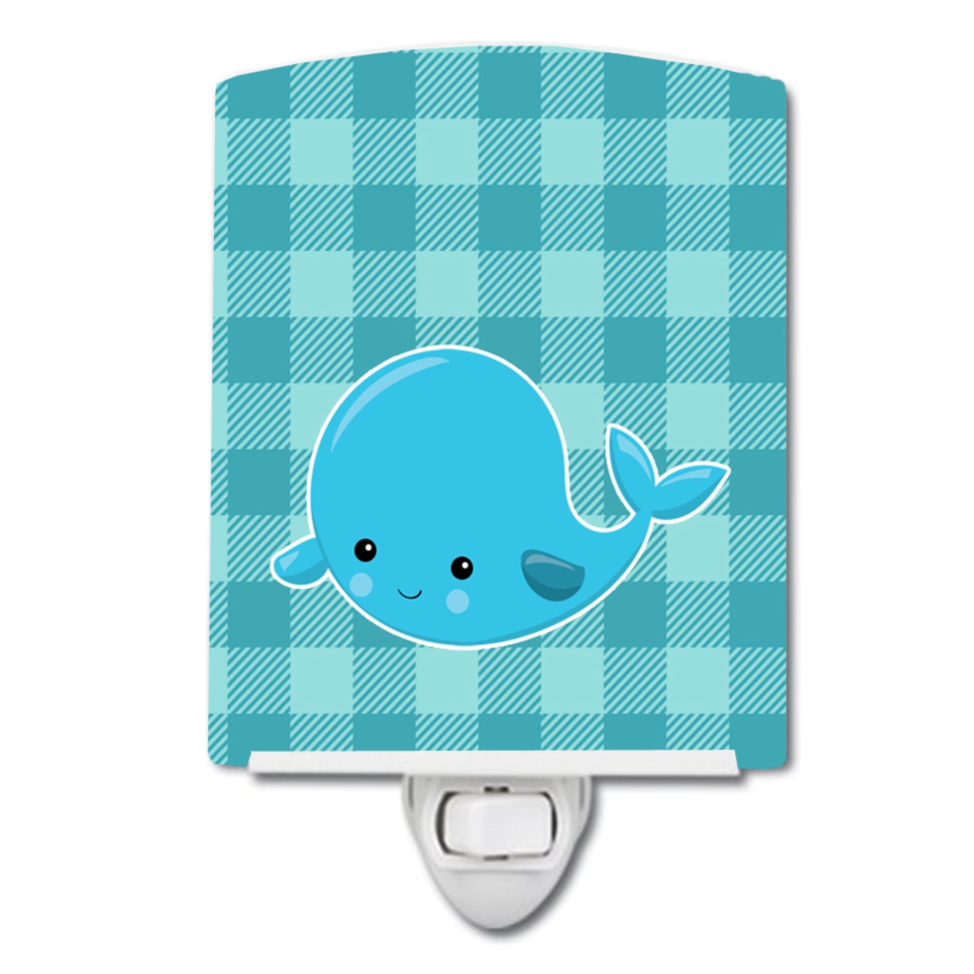  inchCarolines Treasures Nautical Whale Ceramic Night Light, #2 Blue, 6 inch inch x 4 inch inch, BB8890CNL inch
