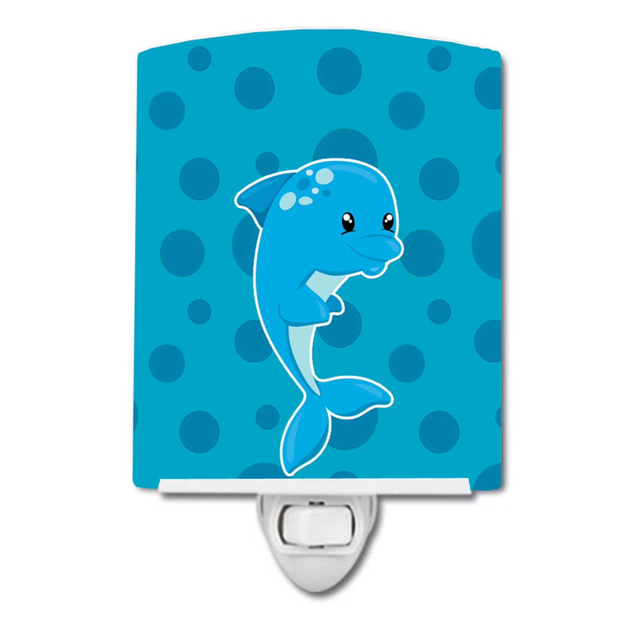  inchCarolines Treasures Nautical Dolphin Ceramic Night Light, Ceaser, Blue, 6 inch inch x 4 inch inch inch