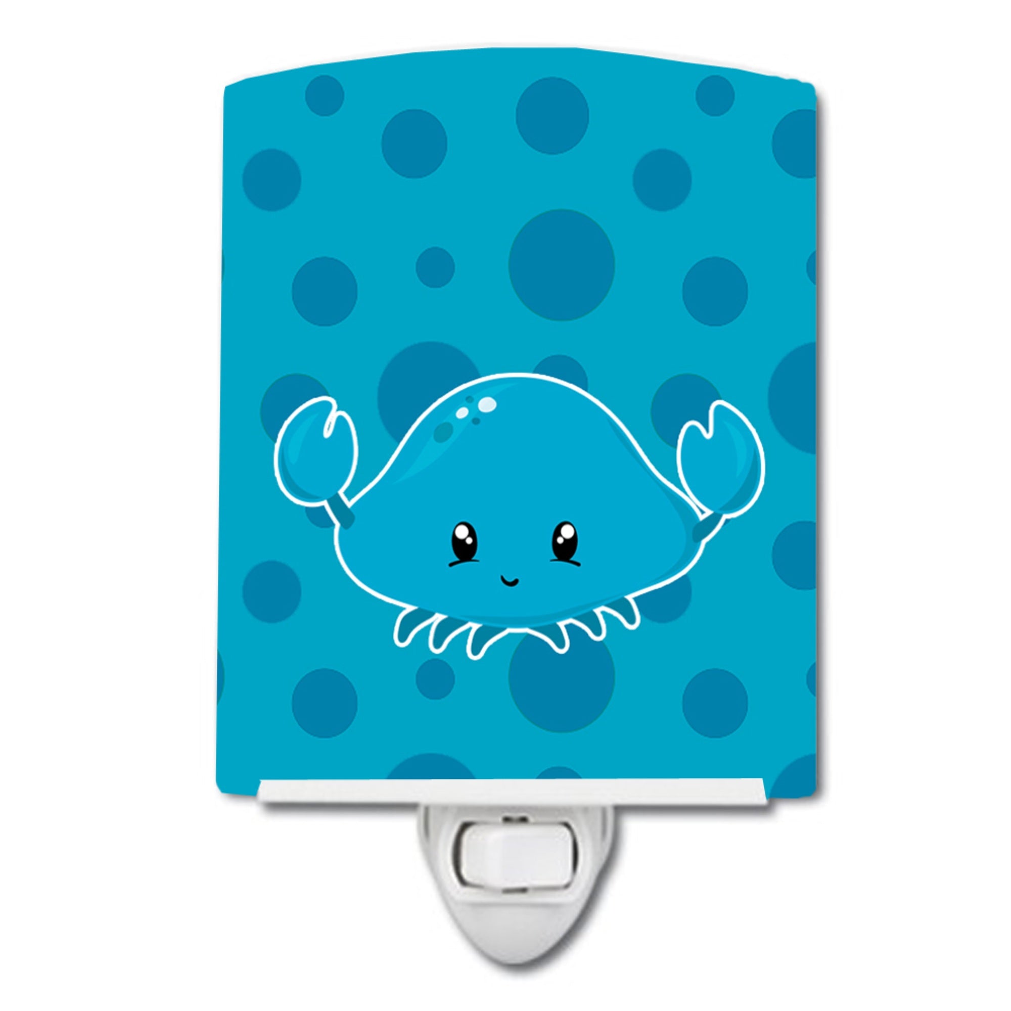  inchCarolines Treasures Nautical Crab Ceramic Night Light, Blue, 6 inch inch x 4 inch inch inch