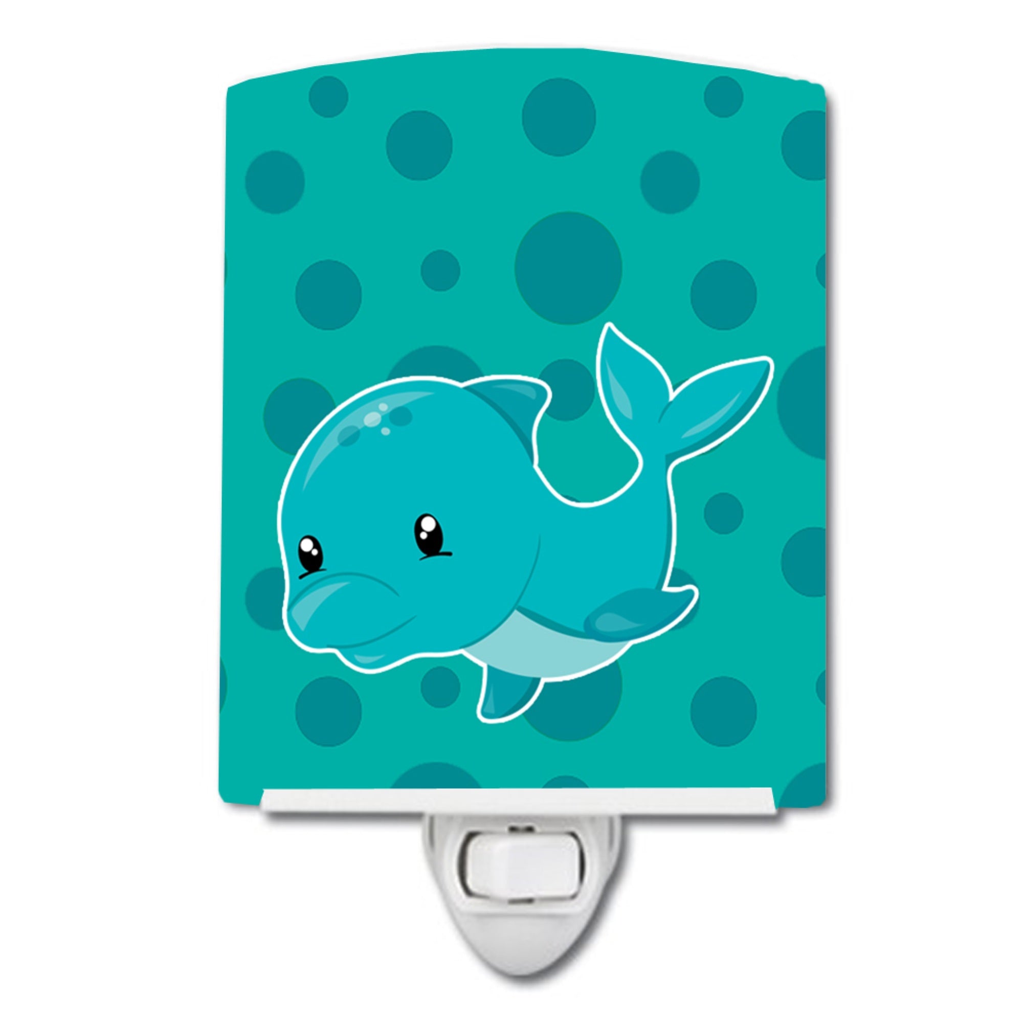  inchCarolines Treasures Nautical Dolphin Ceramic Night Light, Blue, 6 inch inch x 4 inch inch inch
