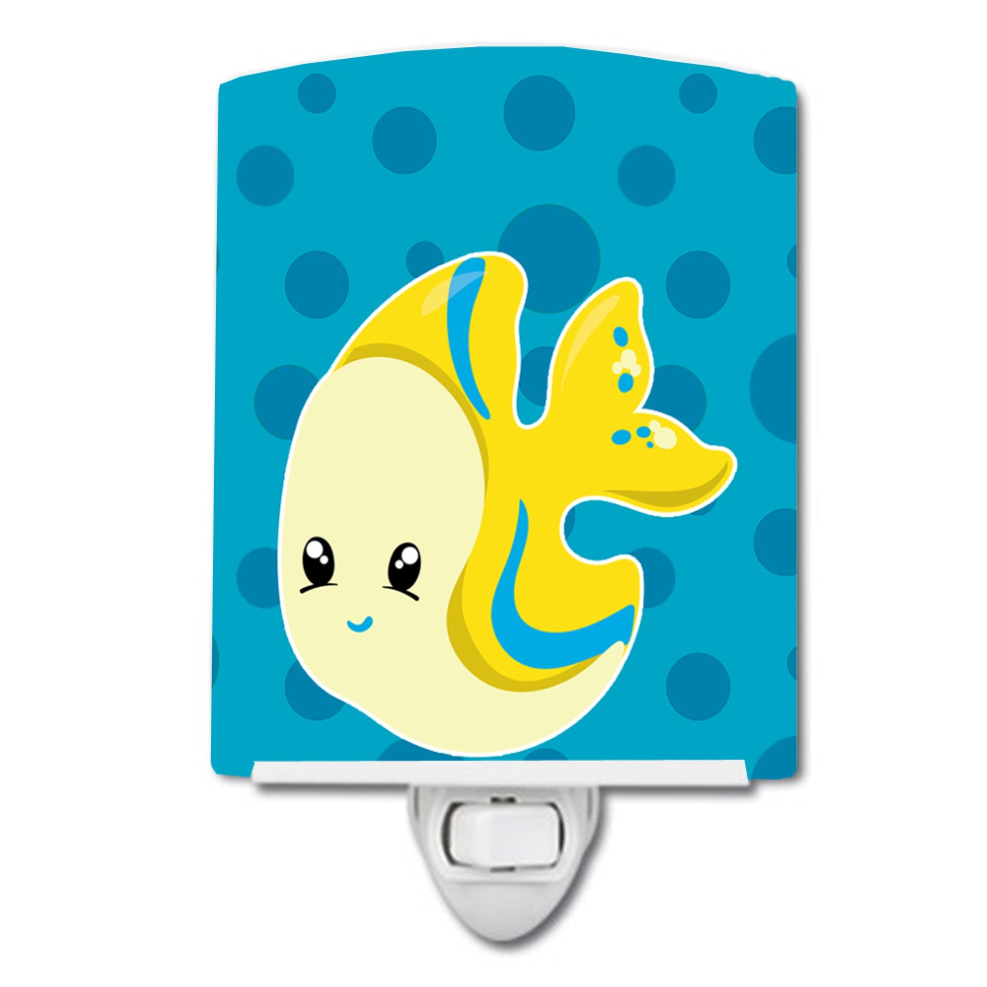  inchCarolines Treasures Nautical Ceramic Night Light, Tropical Fish, Blue, 6 inch inch x 4 inch inch inch