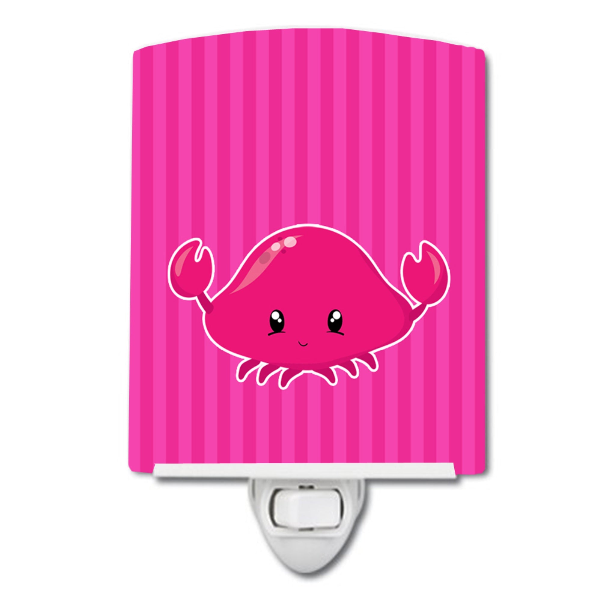  inchCarolines Treasures Nautical Crab Ceramic Night Light, Pink, 6 inch inch x 4 inch inch inch