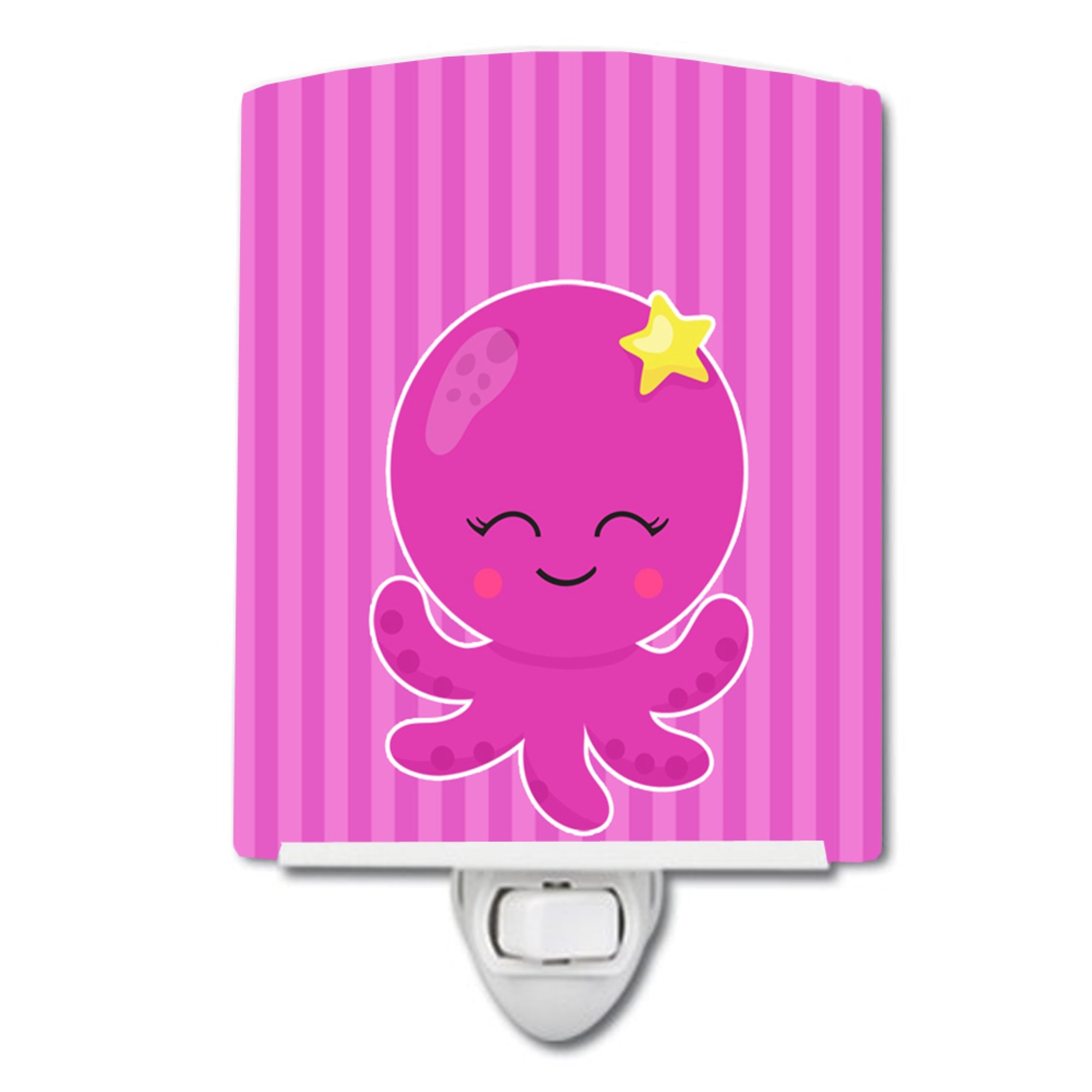  inchCarolines Treasures Nautical Octopus Ceramic Night Light, #2 Pink, 6 inch inch x 4 inch inch inch