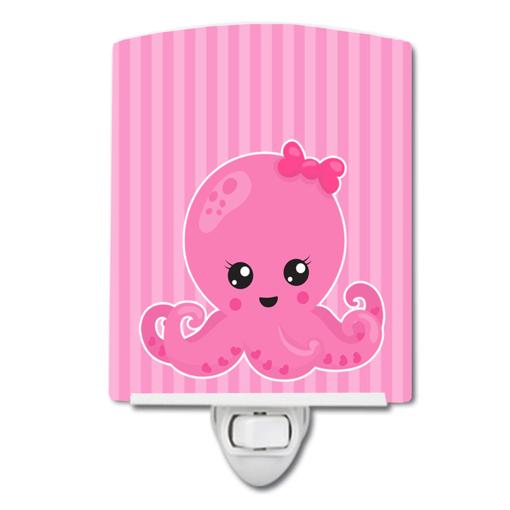  inchCarolines Treasures Nautical Octopus Ceramic Night Light, Pink, 6 inch inch x 4 inch inch inch