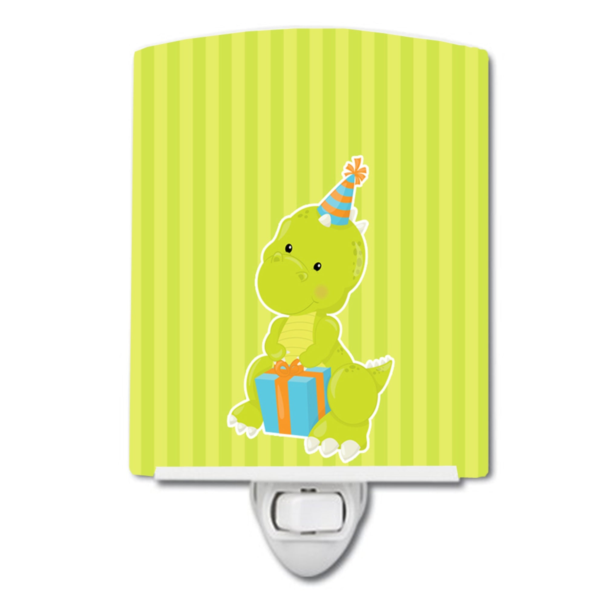  inchCarolines Treasures Dinosaur Ceramic Night Light, Green, 6x4 inch