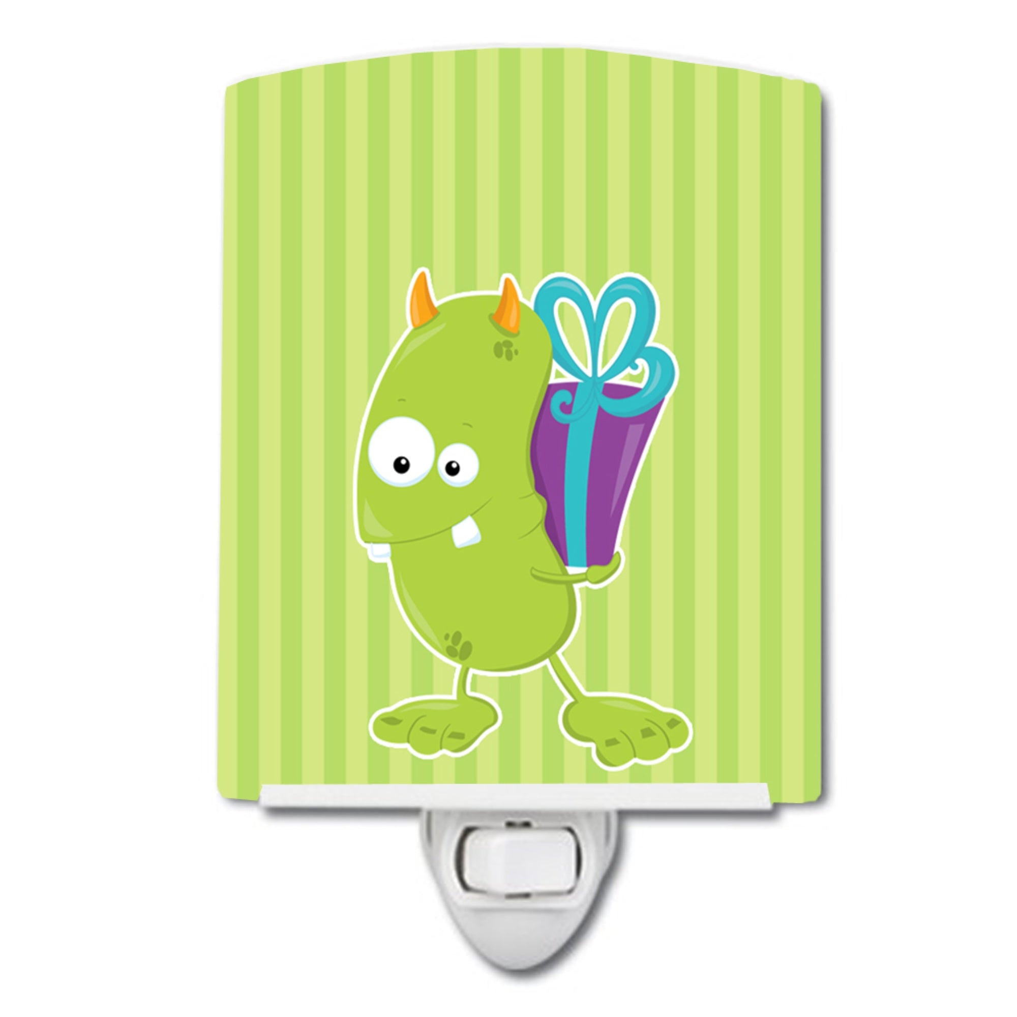  inchCarolines Treasures Birthday Monster Ceramic Night Light, Green, 6 inch inch x 4 inch inch, BB8934CNL inch