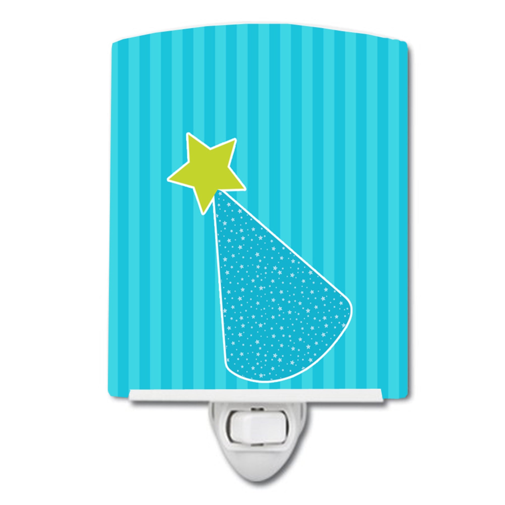  inchCarolines Treasures Birthday Ceramic Night Light, Hat, Blue, 6 inch inch x 4 inch inch inch