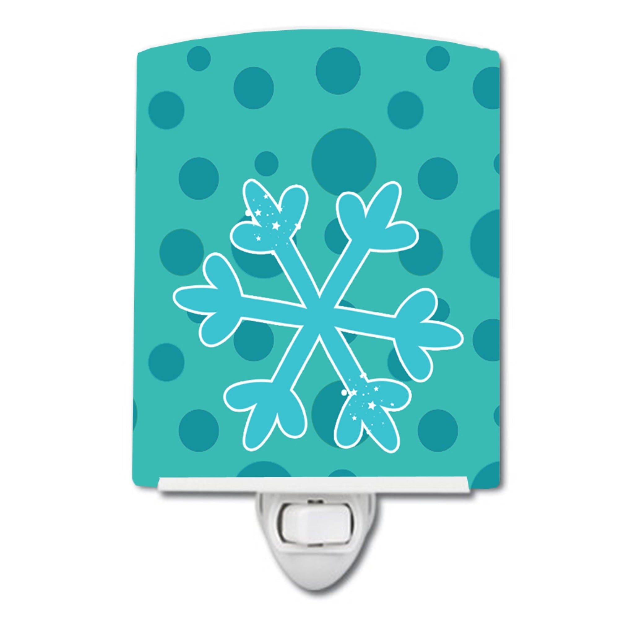  inchCarolines Treasures Christmas Snowflake Ceramic Night Light, Blue, 6 inch inch x 4 inch inch inch