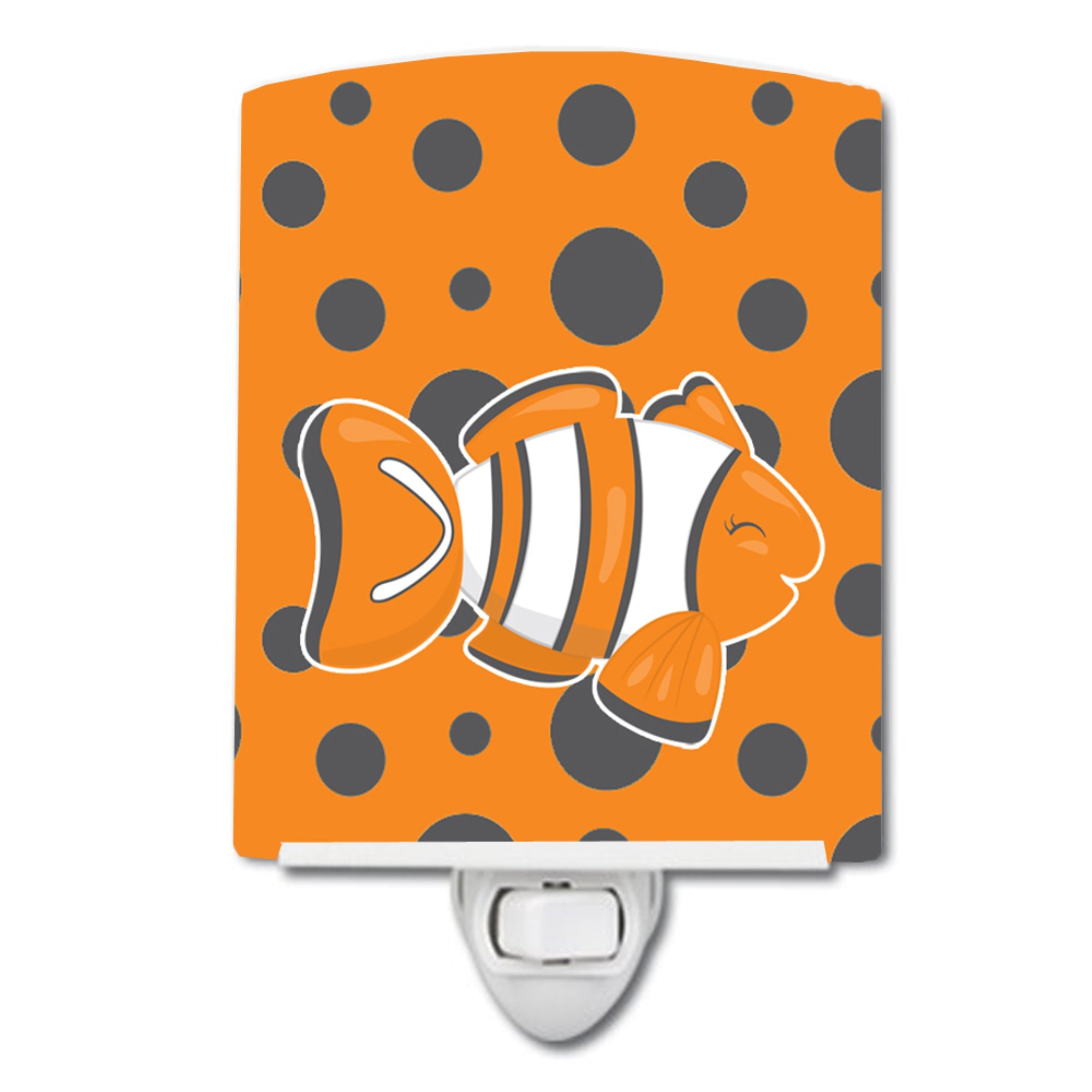  inchCarolines Treasures Ceramic Night Light, Clown Fish, Orange, 6 inch inch x 4 inch inch inch