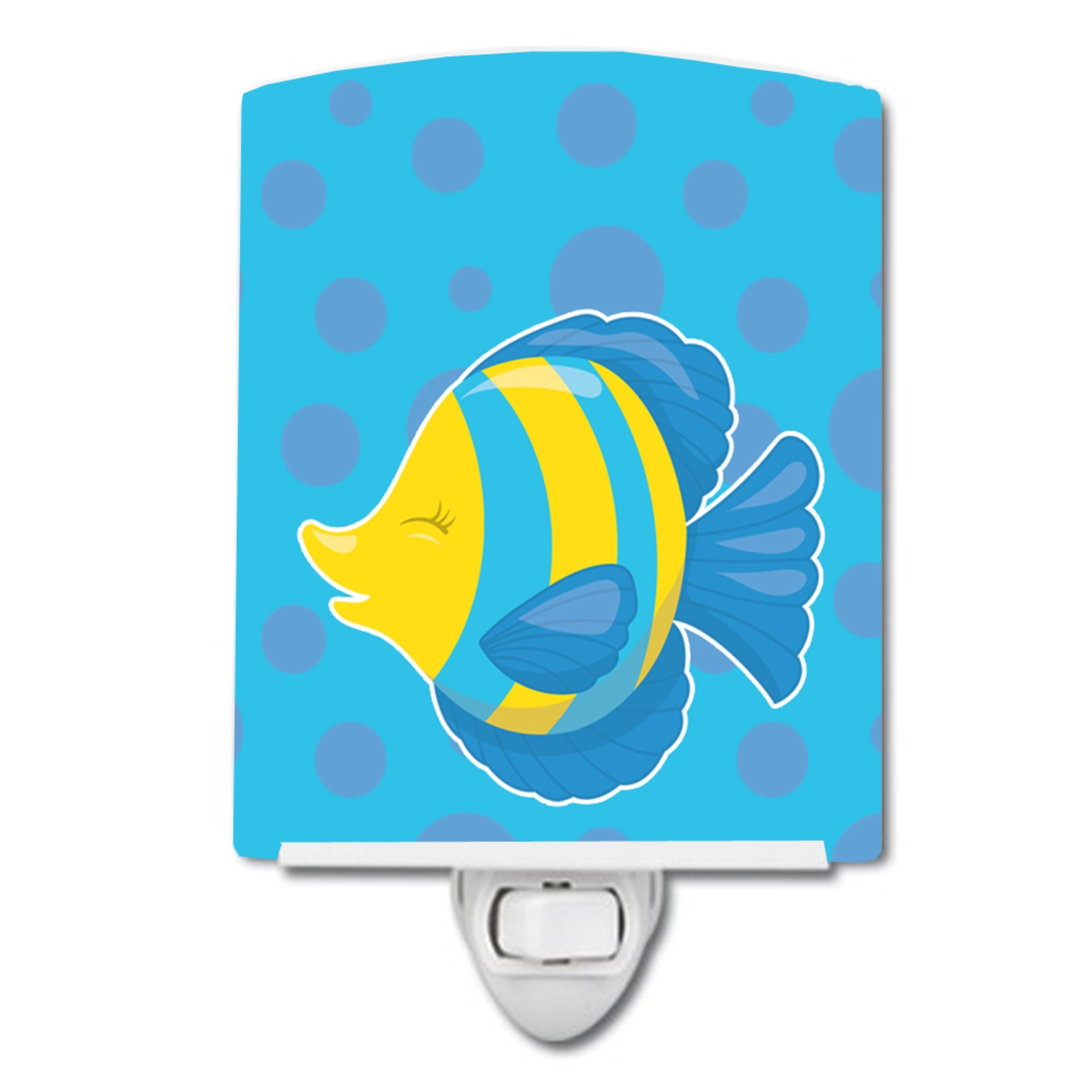  inchCarolines Treasures Tropical Fish Ceramic Night Light, Blue, 6 inch inch x 4 inch inch inch