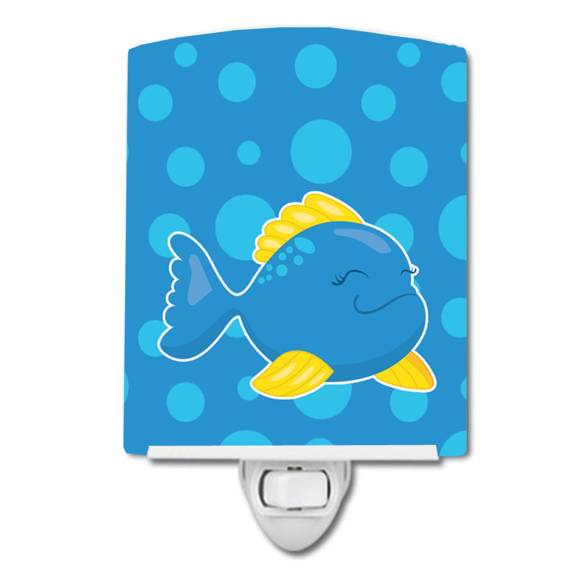  inchCarolines Treasures Tropical Fish Ceramic Night Light, #4 Blue, 6 inch inch x 4 inch inch inch