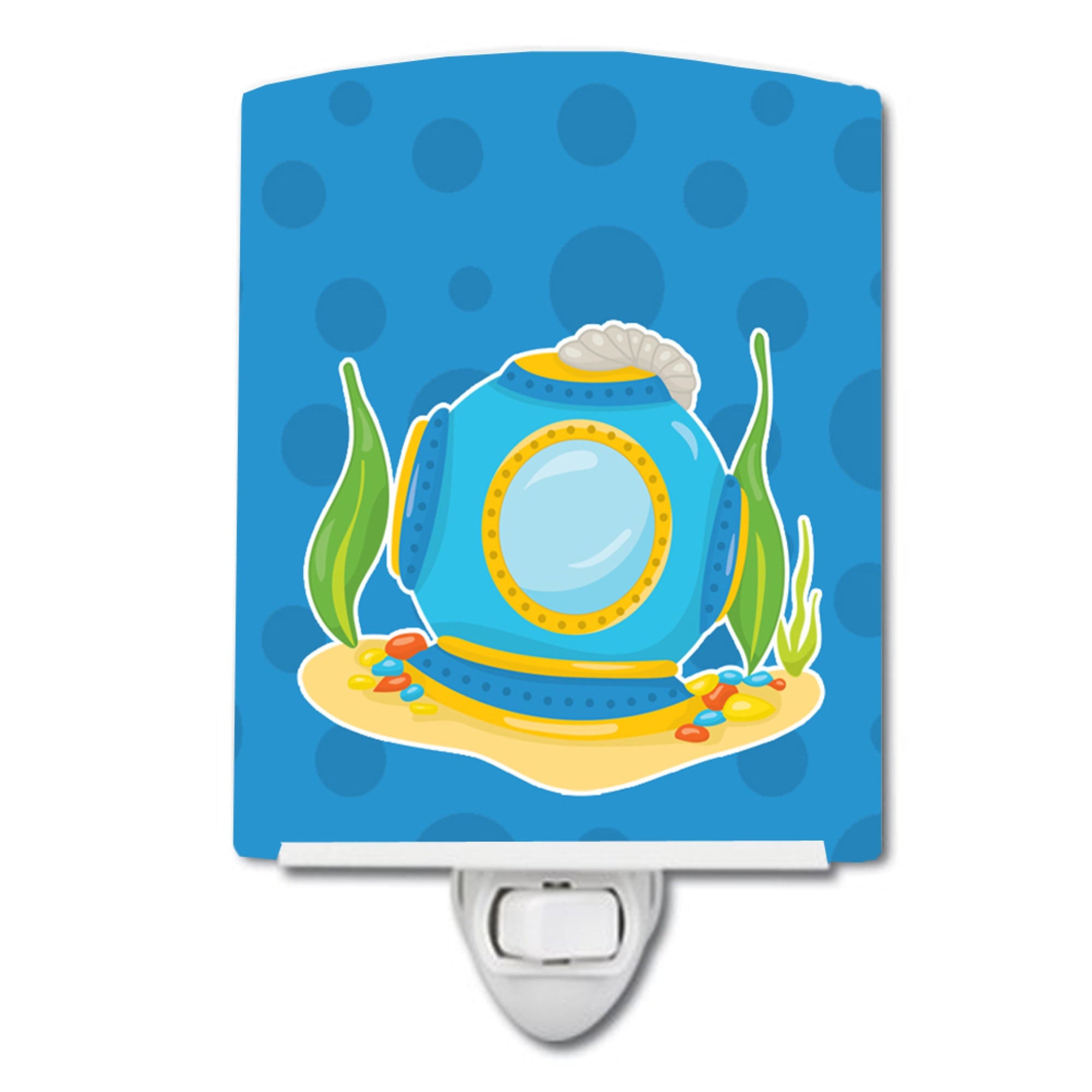  inchCarolines Treasures Ceramic Night Light, Diving Helmet, Blue, 6 inch inch x 4 inch inch inch