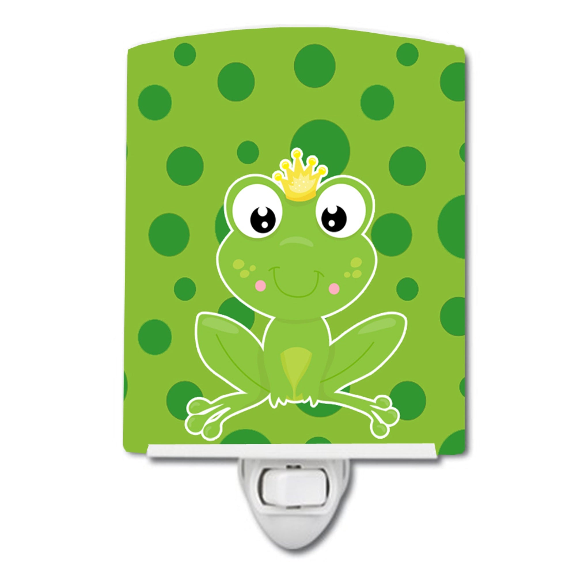  inchCarolines Treasures Frog Prince Ceramic Night Light, #3 Green, 6 inch inch x 4 inch inch inch