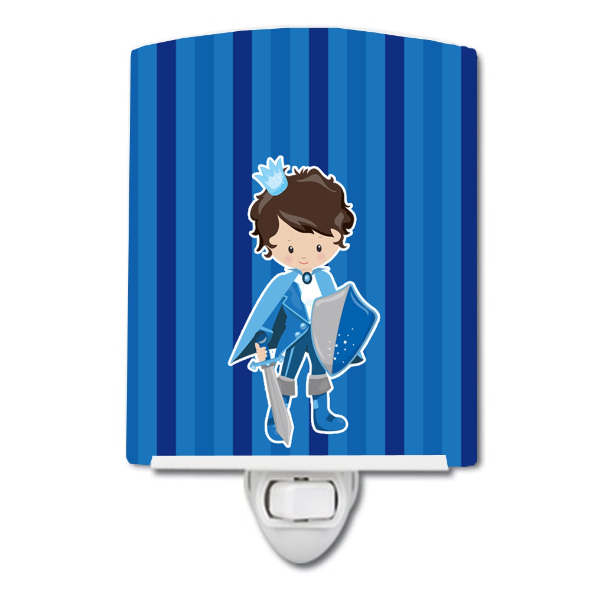  inchCarolines Treasures Prince Charming Ceramic Night Light, Brunette, Blue, 6 inch inch x 4 inch inch inch