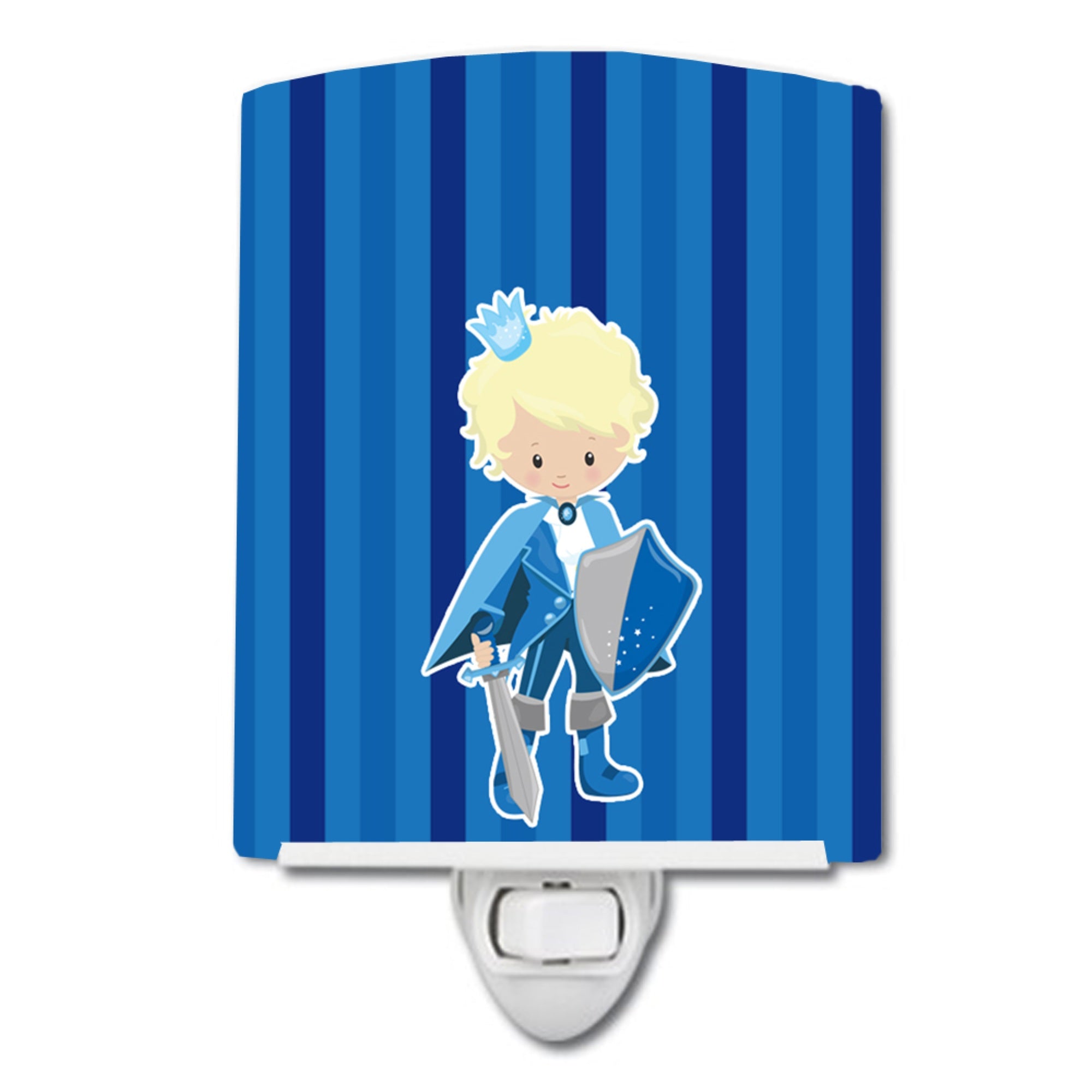  inchCarolines Treasures Prince Charming Ceramic Night Light, Blonde, Blue, 6 inch inch x 4 inch inch inch