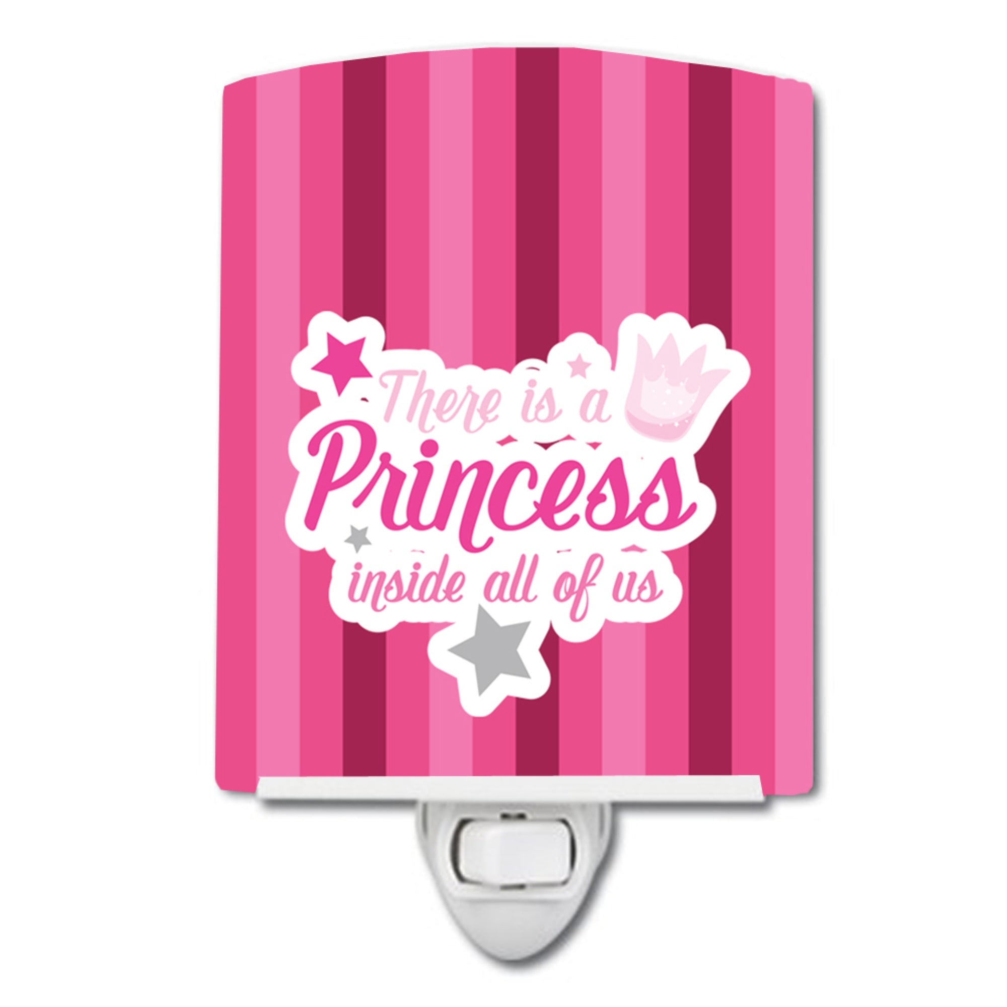  inchCarolines Treasures Ceramic Night Light, There is a Princess Inside All of Us, Pink, 6 inch inch x 4 inch inch inch