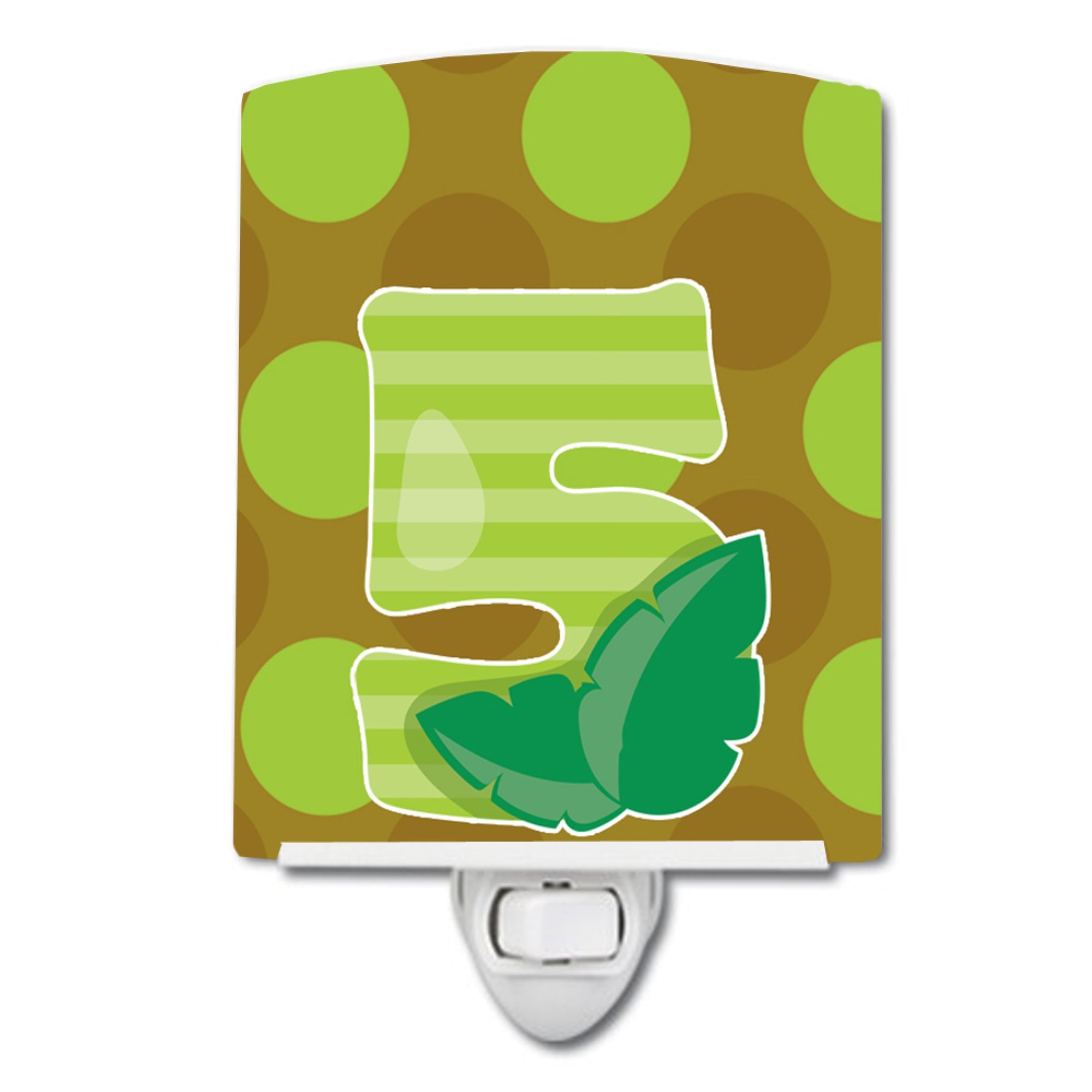  inchCarolines Treasures Zoo Ceramic Night Light, Month 5, Green, 6 inch inch x 4 inch inch inch