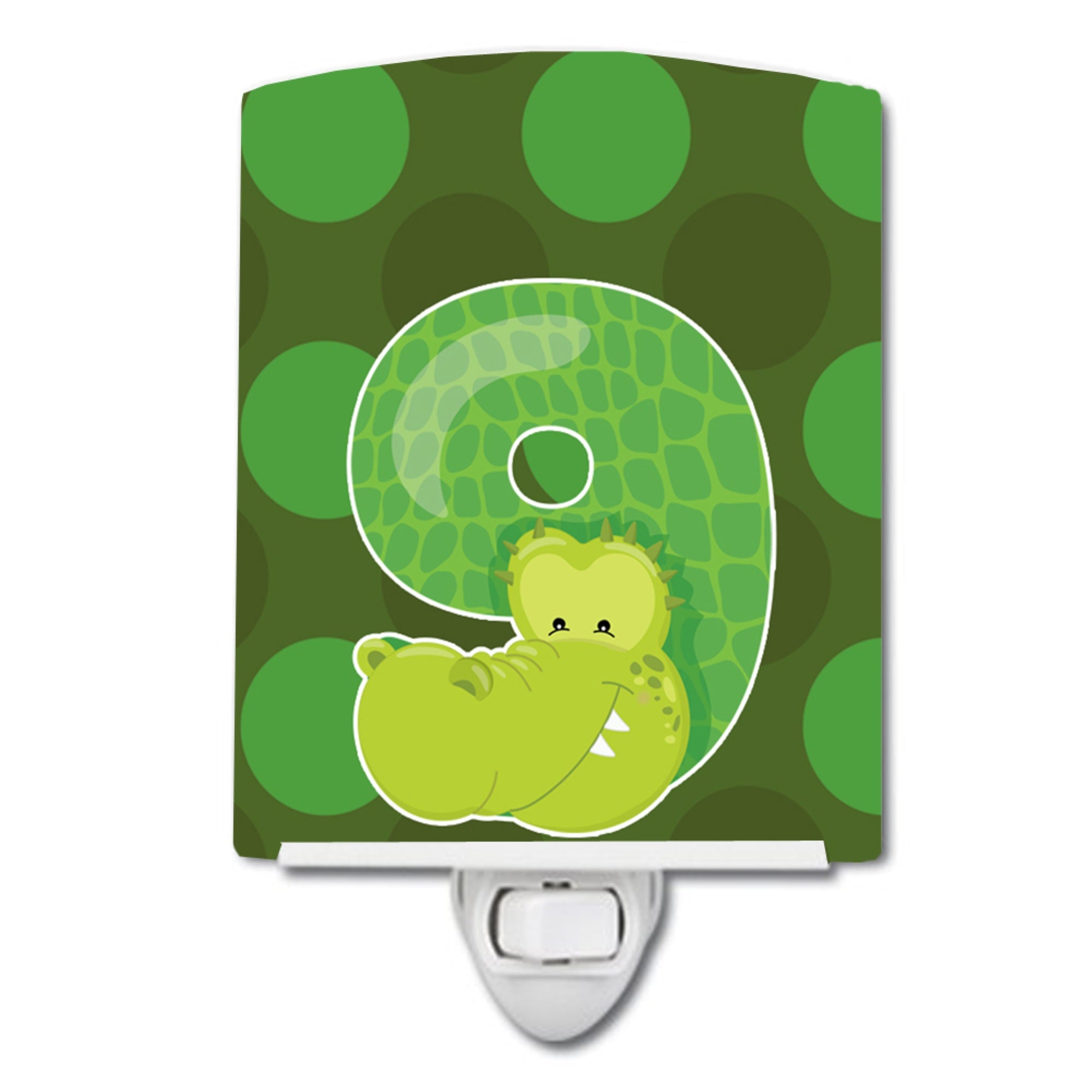  inchCarolines Treasures Zoo Ceramic Night Light, Month 9 Alligator, Orange, 6 inch inch x 4 inch inch inch