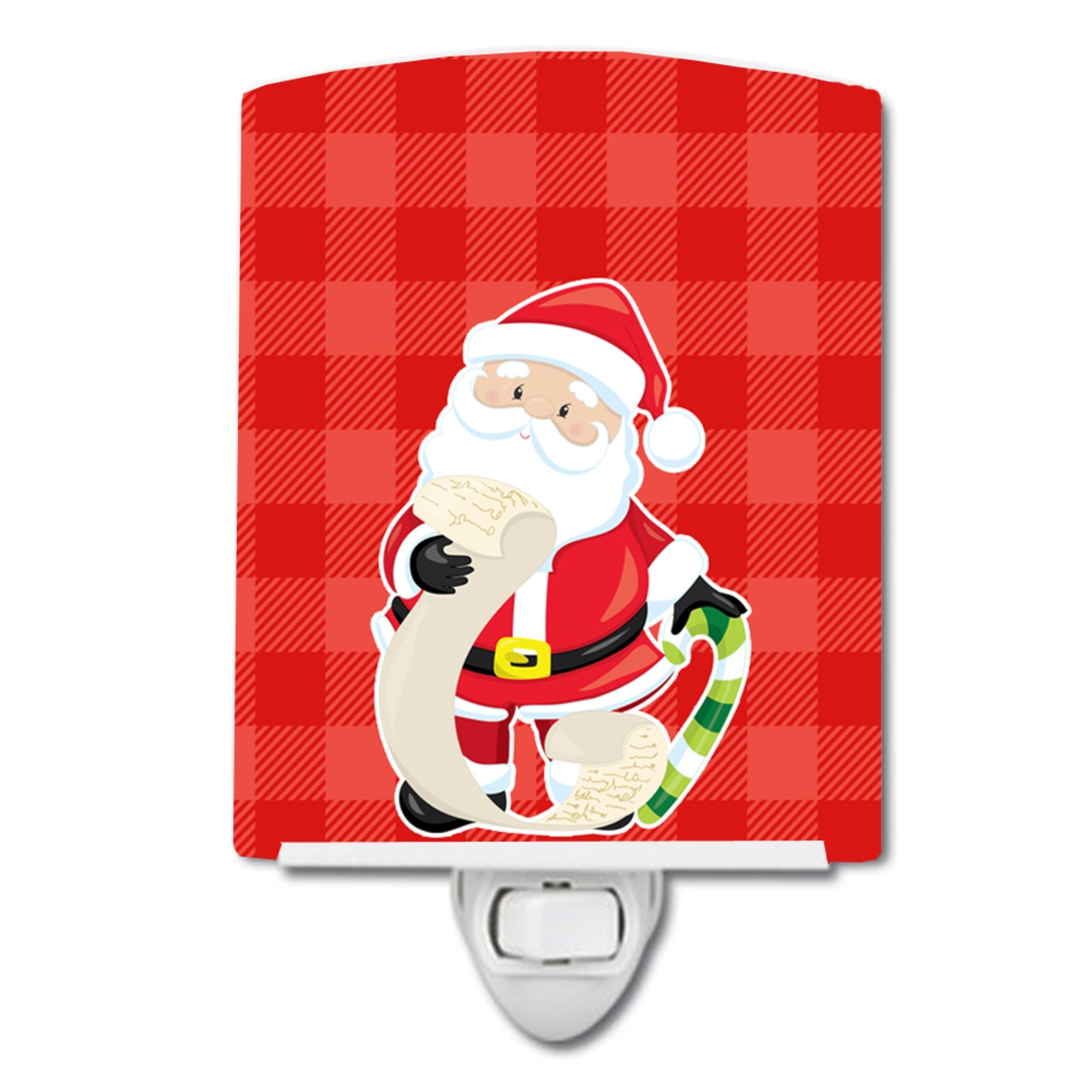 inchCarolines Treasures Christmas Santa Claus Ceramic Night Light, list, Red, 6 inch inch x 4 inch inch inch