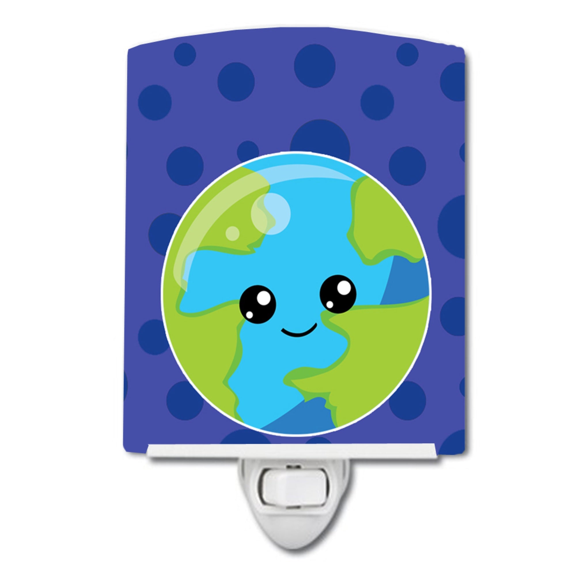  inchCarolines Treasures Planets Ceramic Night Light, Earth, Blue, 6 inch inch x 4 inch inch inch