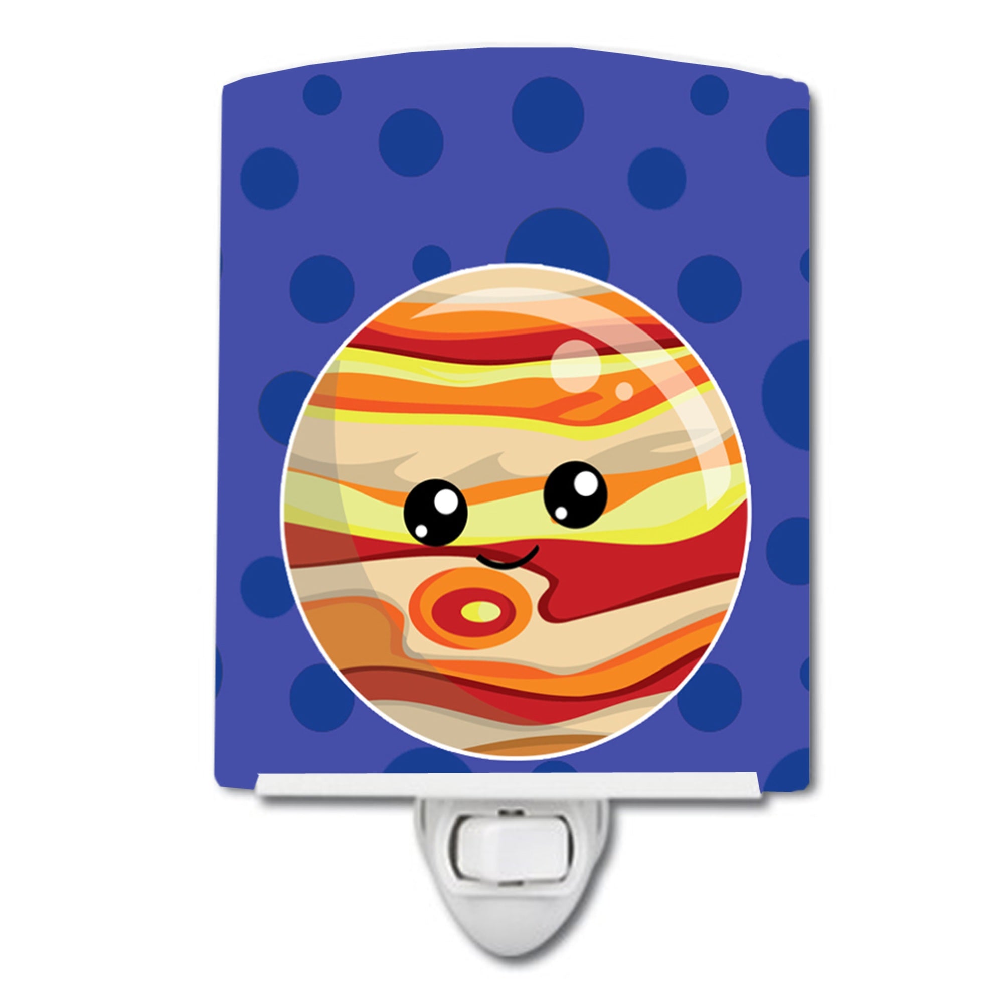  inchCarolines Treasures Planets Ceramic Night Light, Jupiter, Blue, 6 inch inch x 4 inch inch inch