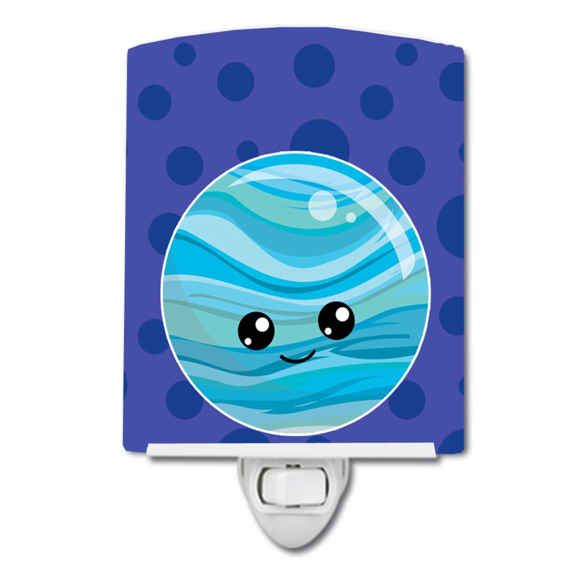  inchCarolines Treasures Planets Ceramic Night Light, Pluto, Blue, 6 inch inch x 4 inch inch inch