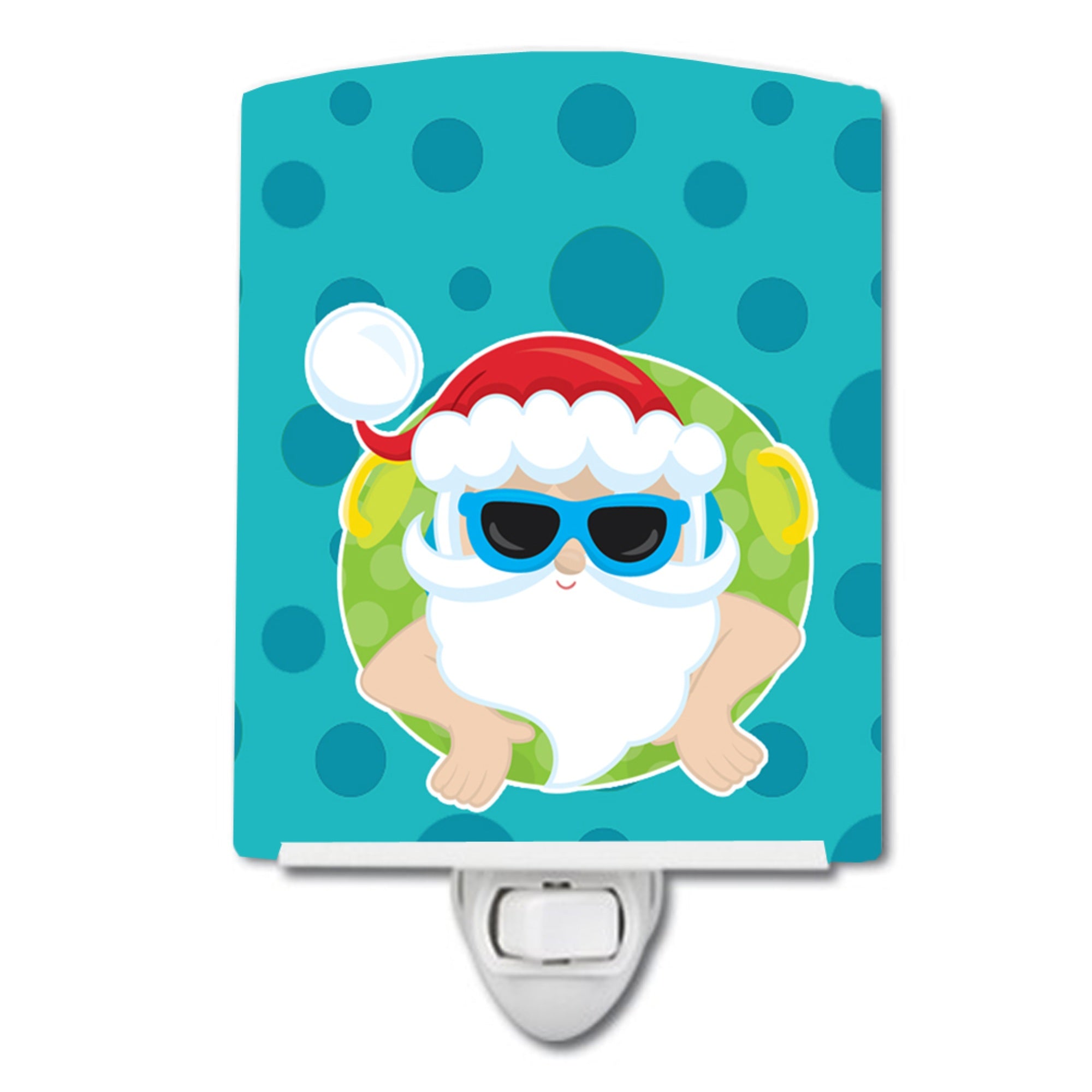  inchCarolines Treasures Beach Santa Claus Ceramic Night Light, #1 Blue, 6 inch inch x 4 inch inch inch