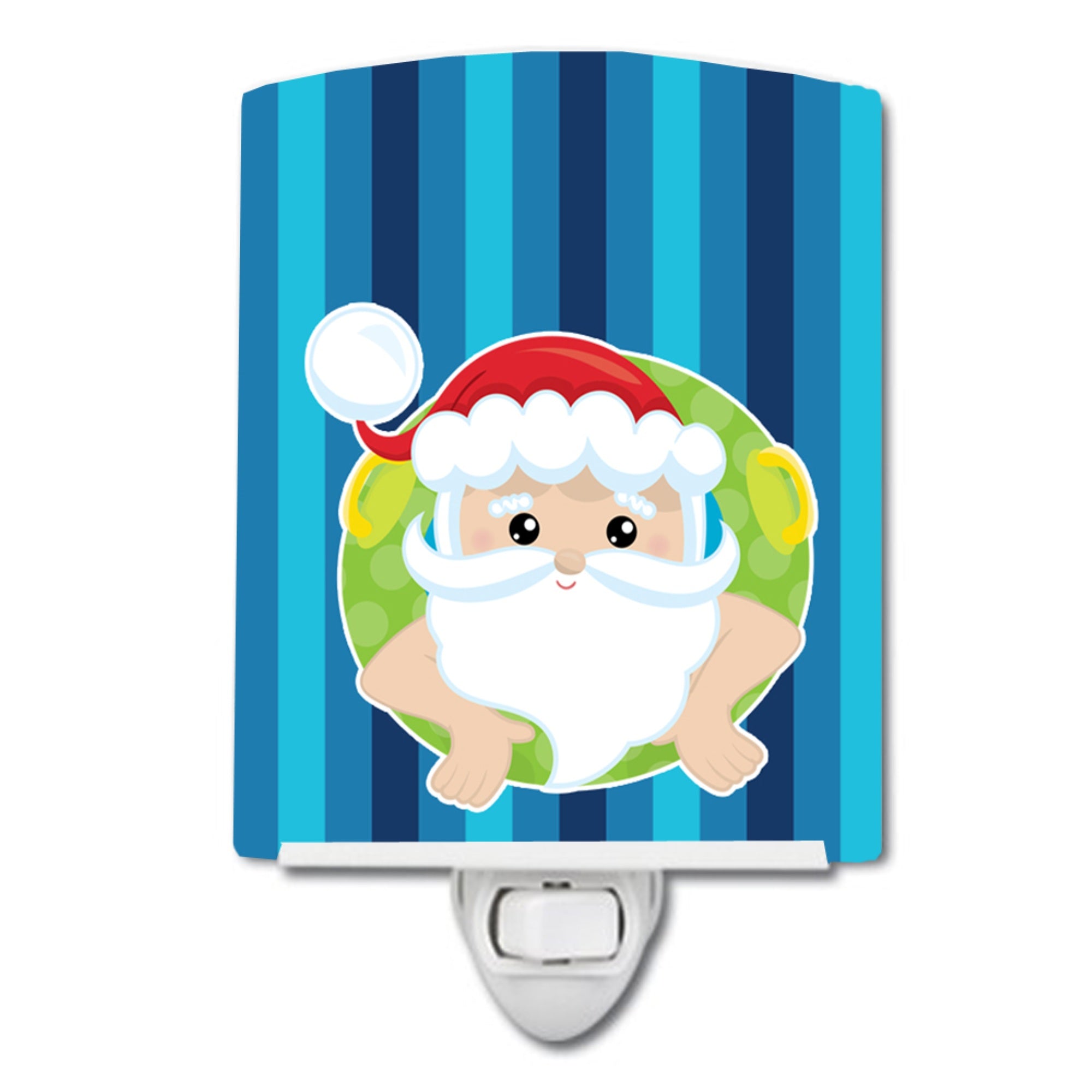  inchCarolines Treasures Beach Santa Claus Ceramic Night Light, #2 Blue, 6 inch inch x 4 inch inch inch