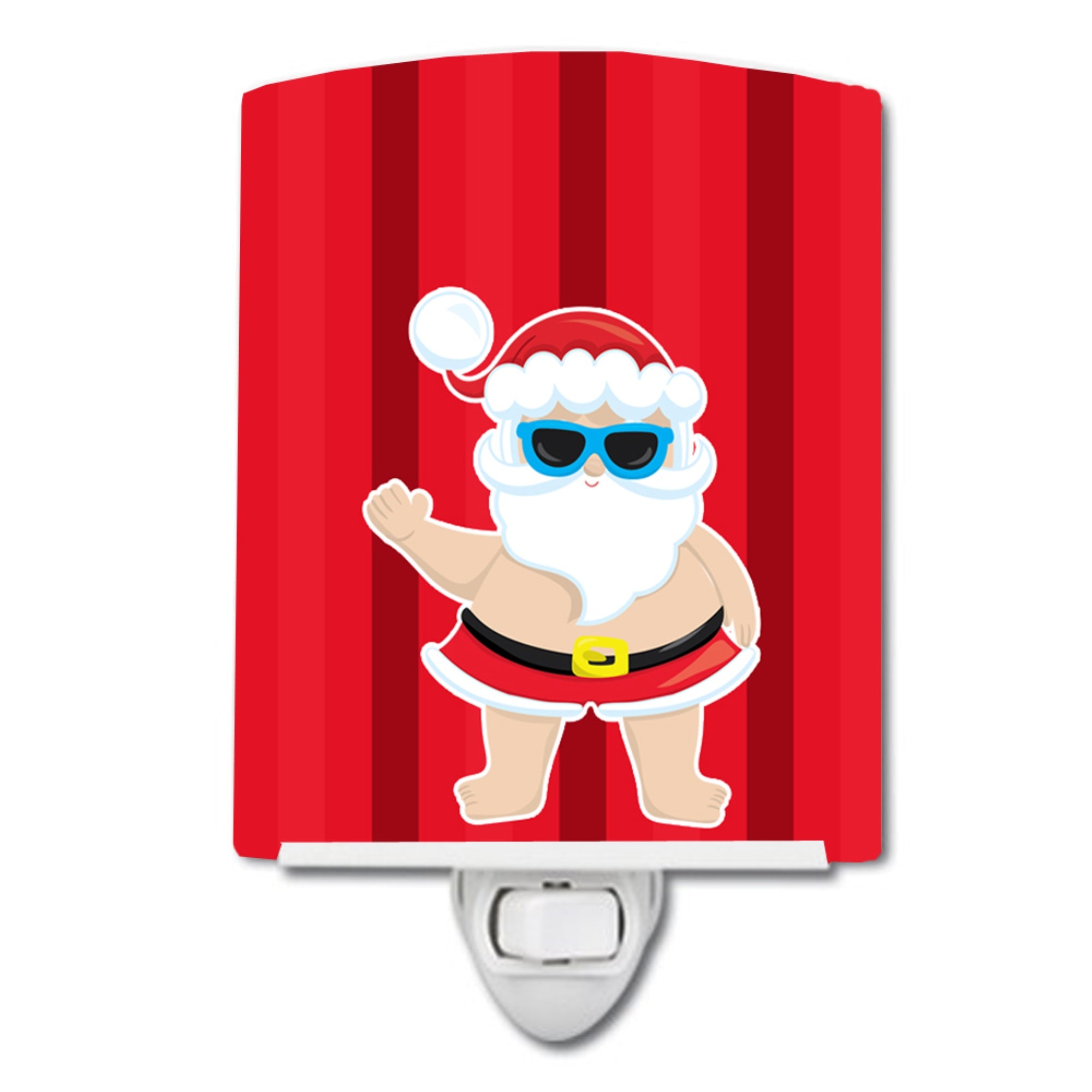  inchCarolines Treasures Beach Santa Claus Ceramic Night Light, #3 Red, 6 inch inch x 4 inch inch inch