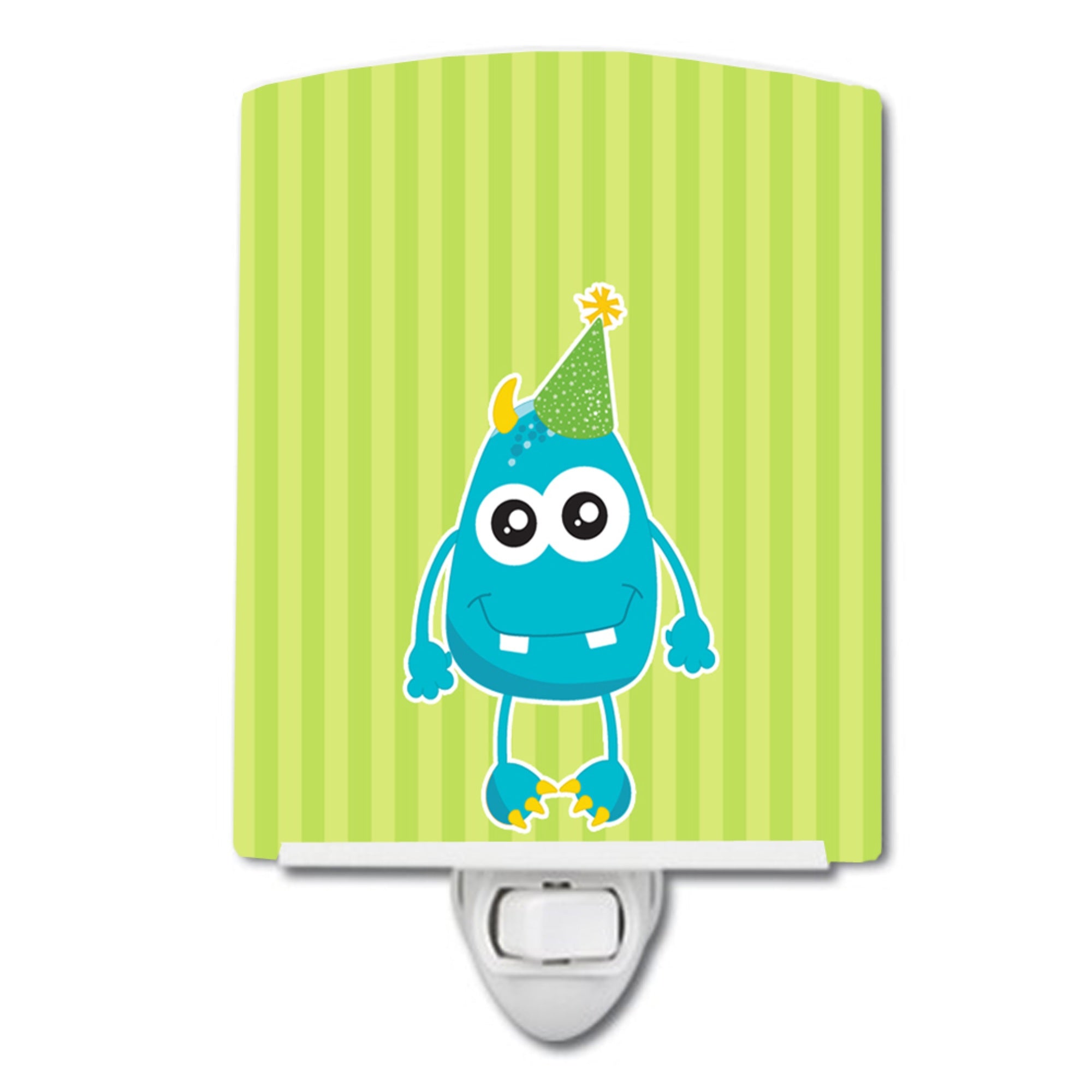  inchCarolines Treasures Birthday Monster Ceramic Night Light, Green, 6 inch inch x 4 inch inch, BB9097CNL inch